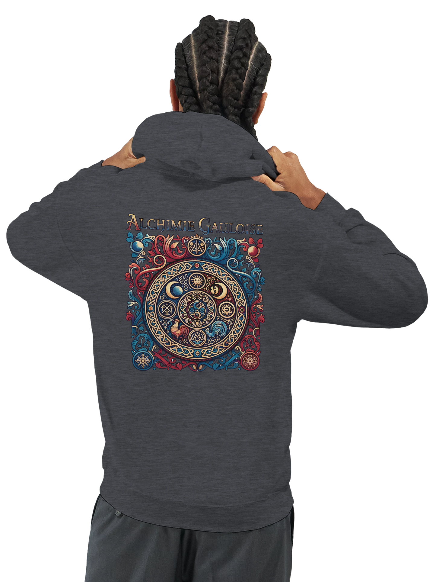 Sweat à capuche homme Alchimie Gauloise – Hoodie premium en coton mélangé