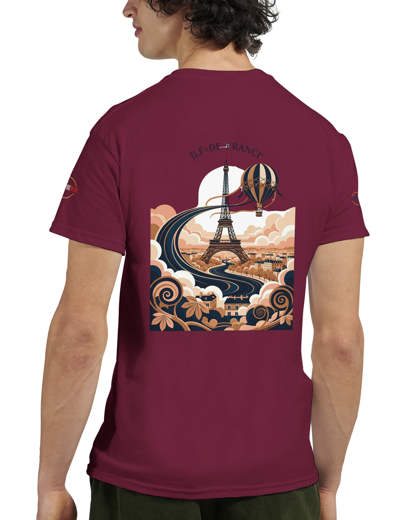 T-shirt Unisexe Île-de-France – Coton Épais à Coupe Classique