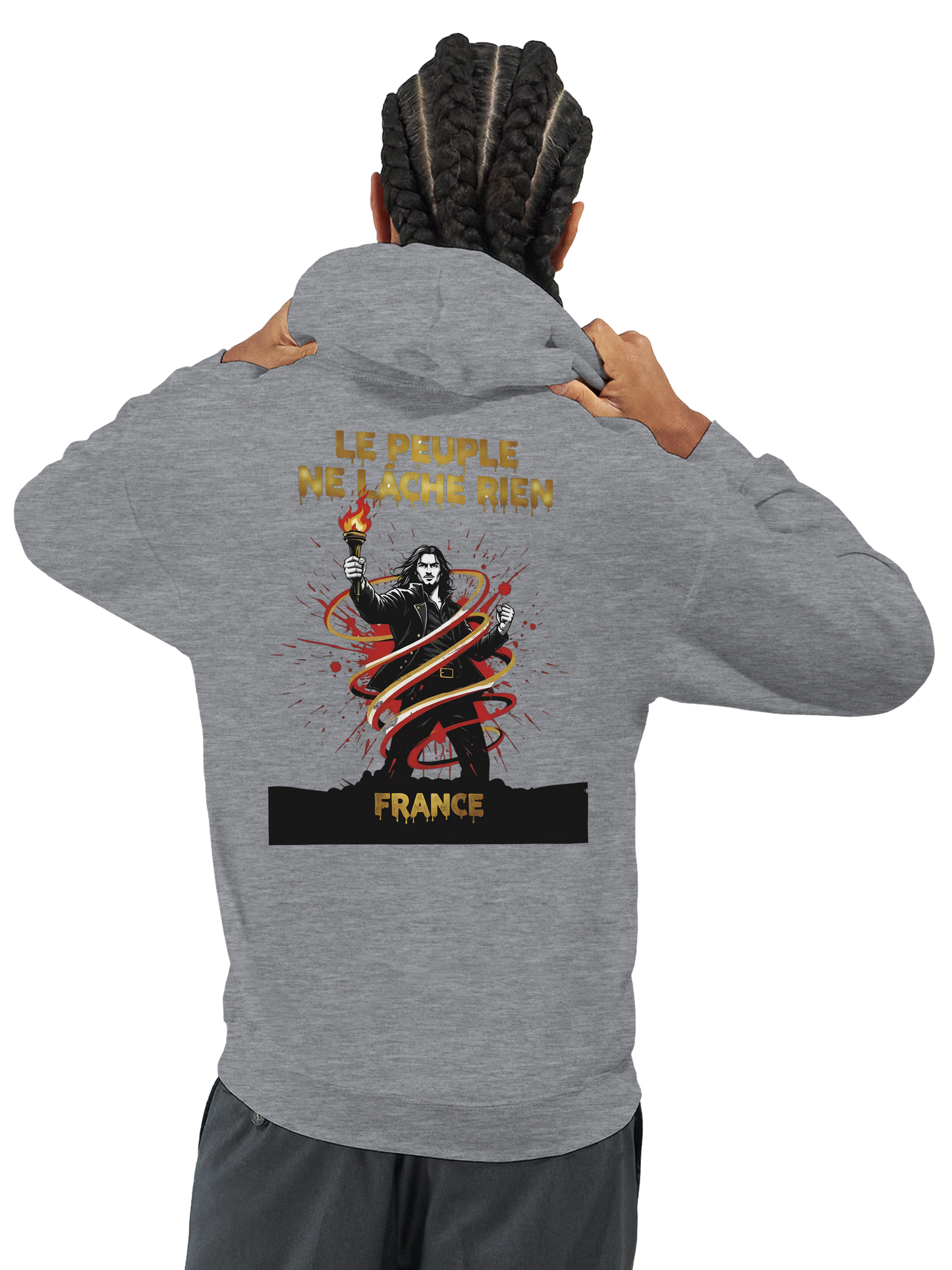 Sweat à Capuche Homme "Le Peuple Ne Lâche Rien" – Confort Premium