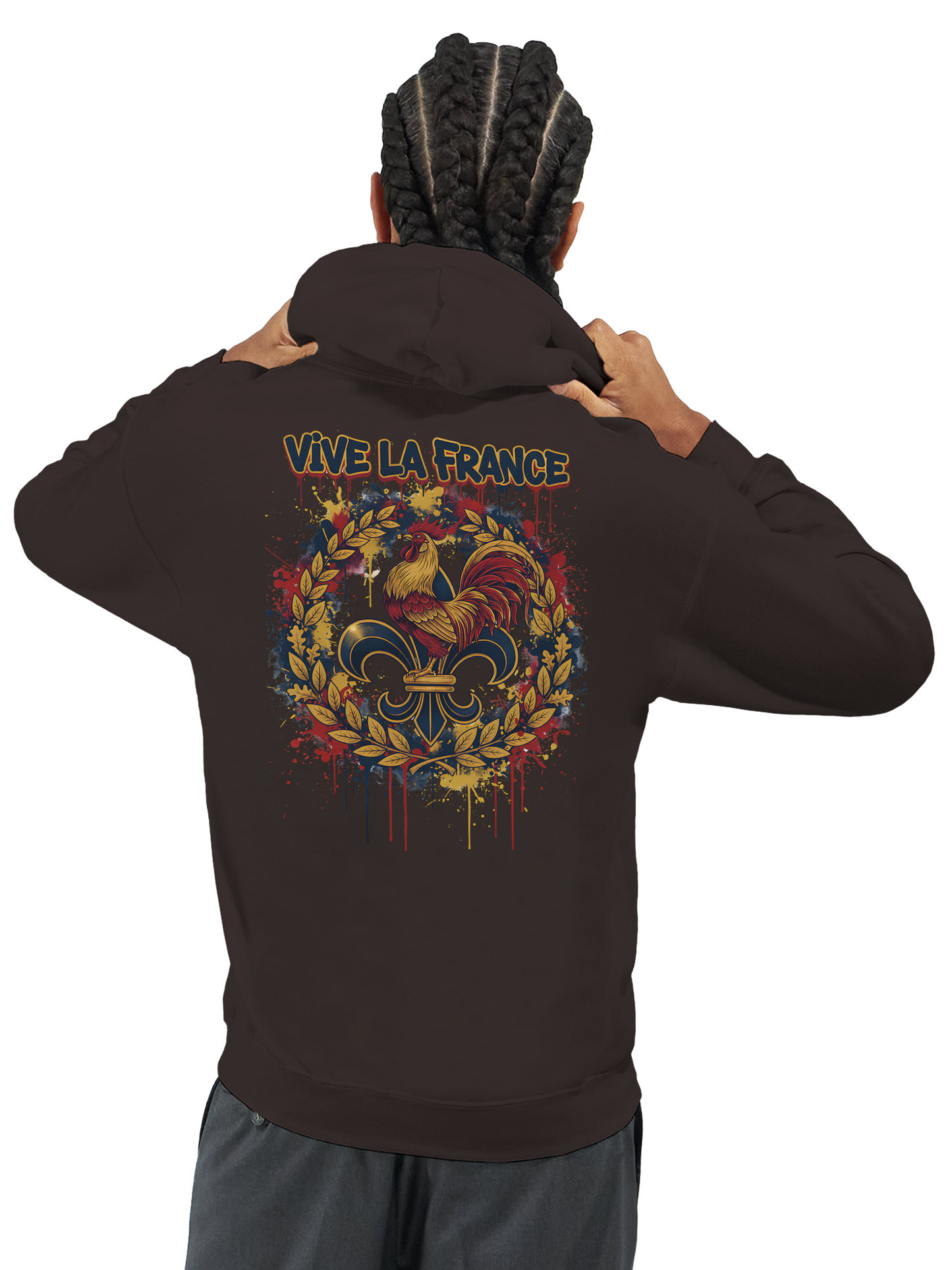 Sweat à Capuche Homme Vive la France – Confort et Style Tricolore