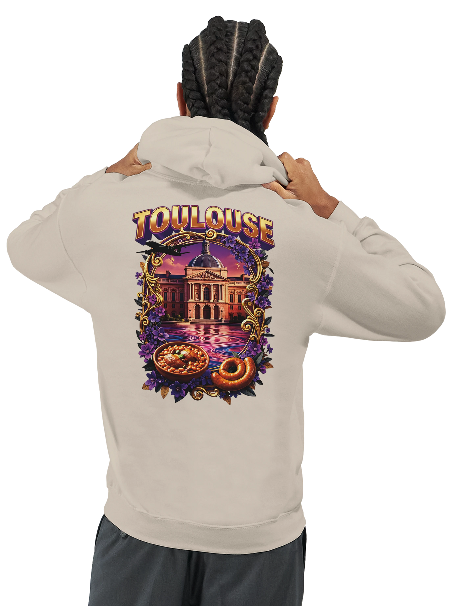 Sweat à Capuche Unisexe Toulouse – Ville de France – Confort Premium
