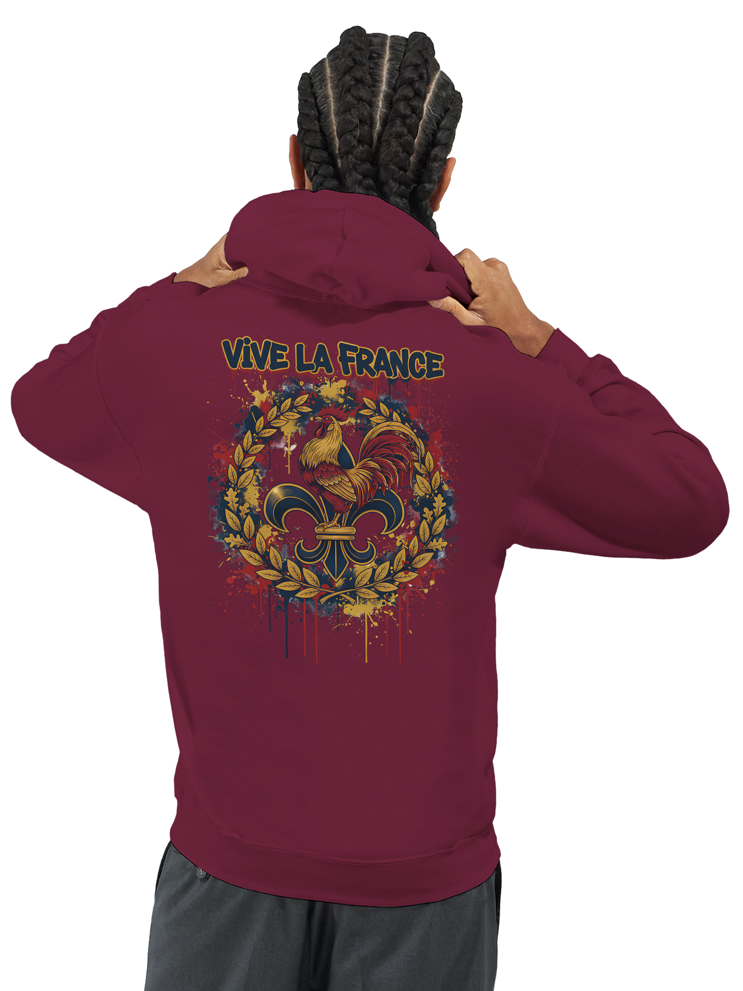 Sweat à Capuche Homme Vive la France – Confort et Style Tricolore