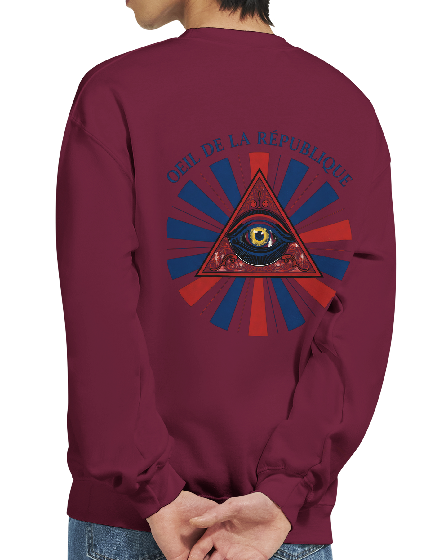 Sweat-shirt Homme Œil de la République - Confort Premium et Design Graphique