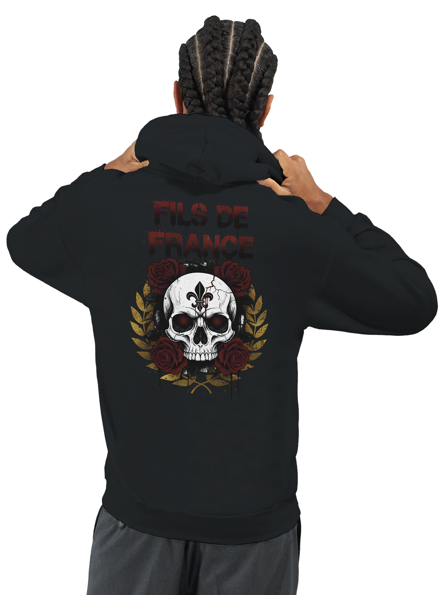 Sweat à capuche homme Fils de France – Hoodie premium en coton mélangé