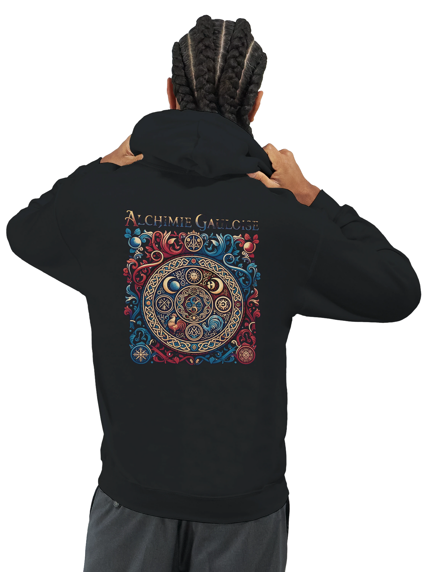 Sweat à capuche homme Alchimie Gauloise – Hoodie premium en coton mélangé