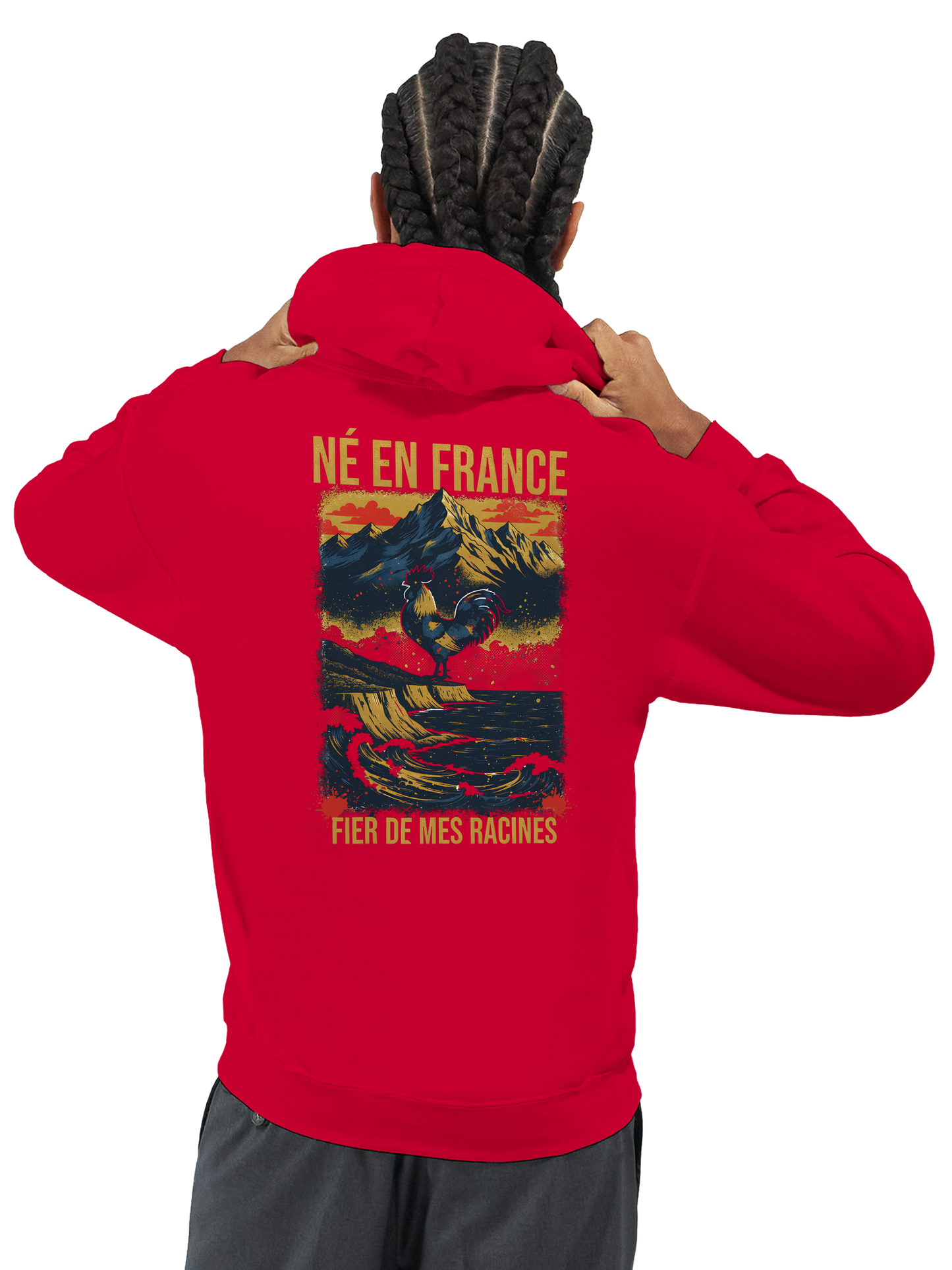 Sweat à Capuche Homme « Né en France » – Premium Confort et Style