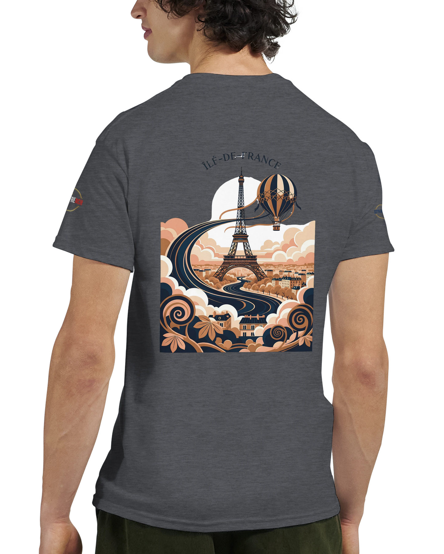 T-shirt Unisexe Île-de-France – Coton Épais à Coupe Classique