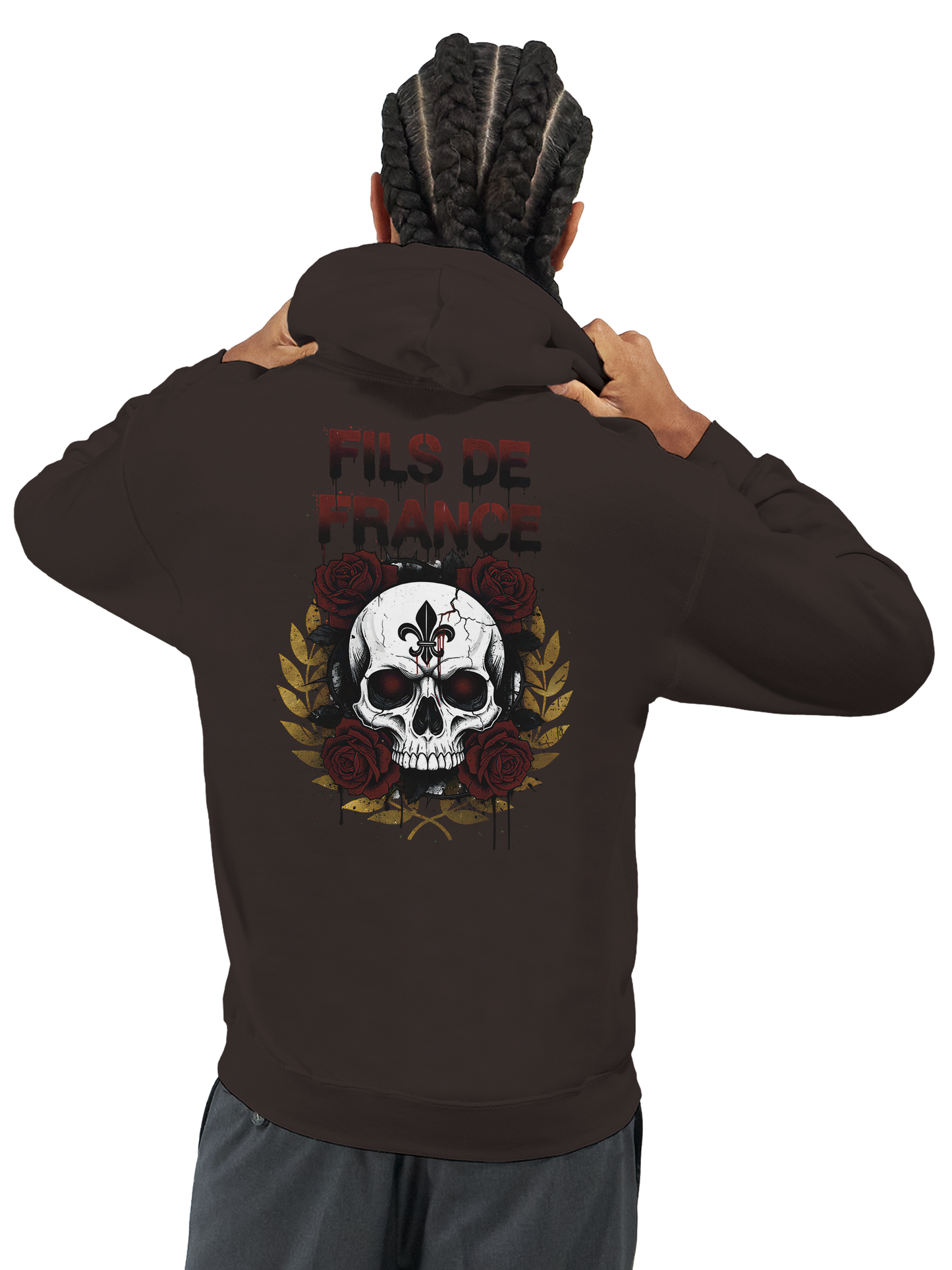Sweat à capuche homme Fils de France – Hoodie premium en coton mélangé