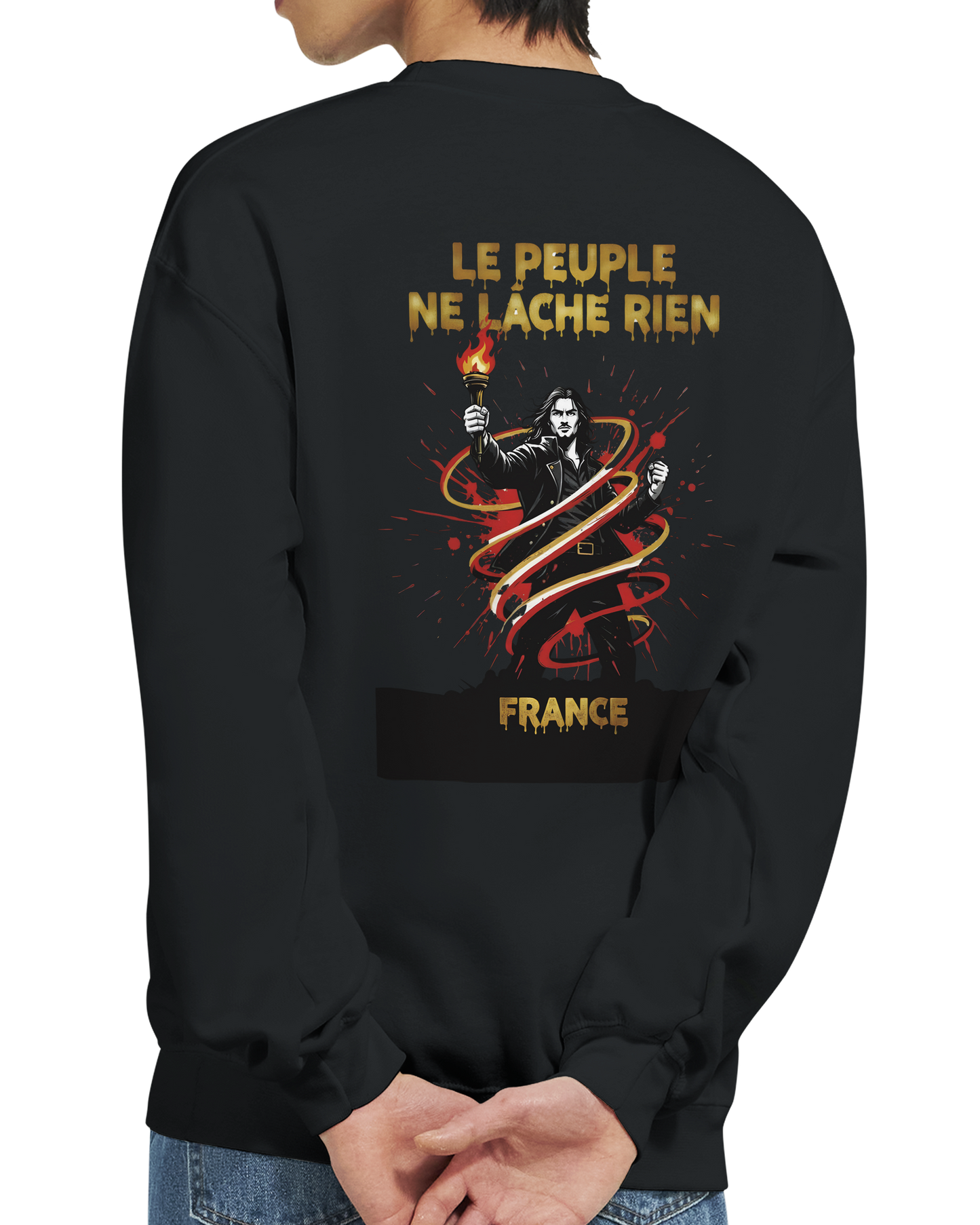Sweat-shirt Homme 'Le Peuple Ne Lâche Rien' – Confort et Résistance