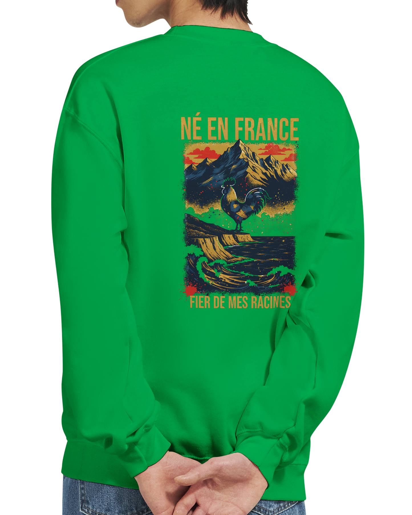 Sweat-shirt Homme « Né en France » – Confort Premium et Design Durable