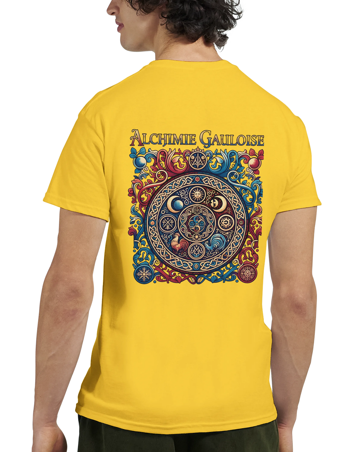 T-Shirt Homme Alchimie Gauloise – Coton Épais à Coupe Classique