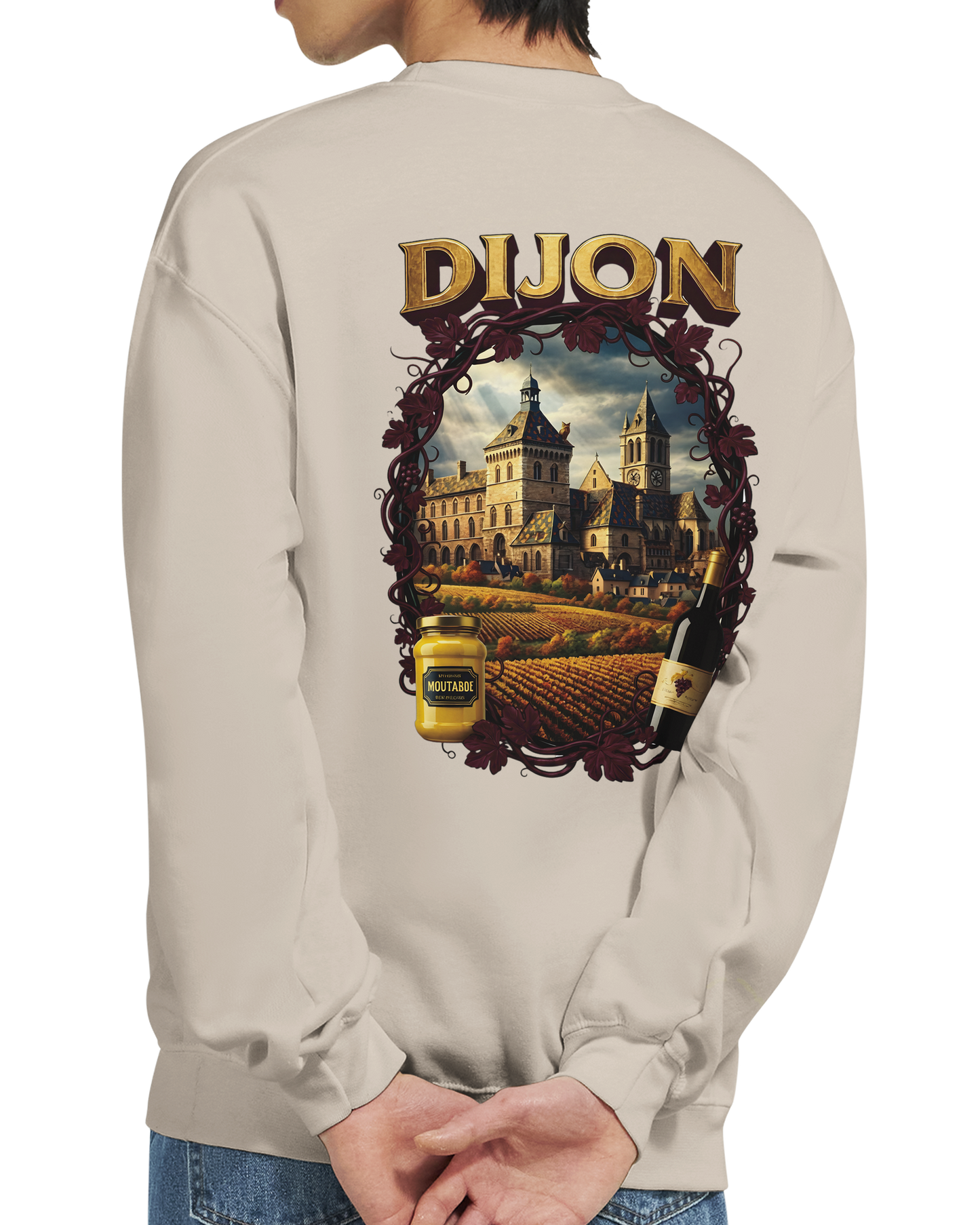 Sweat-shirt Unisexe Dijon – Ville de France – Coupe Classique Confortable