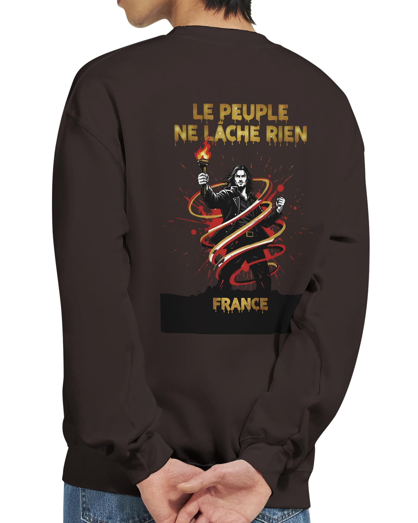 Sweat-shirt Homme 'Le Peuple Ne Lâche Rien' – Confort et Résistance