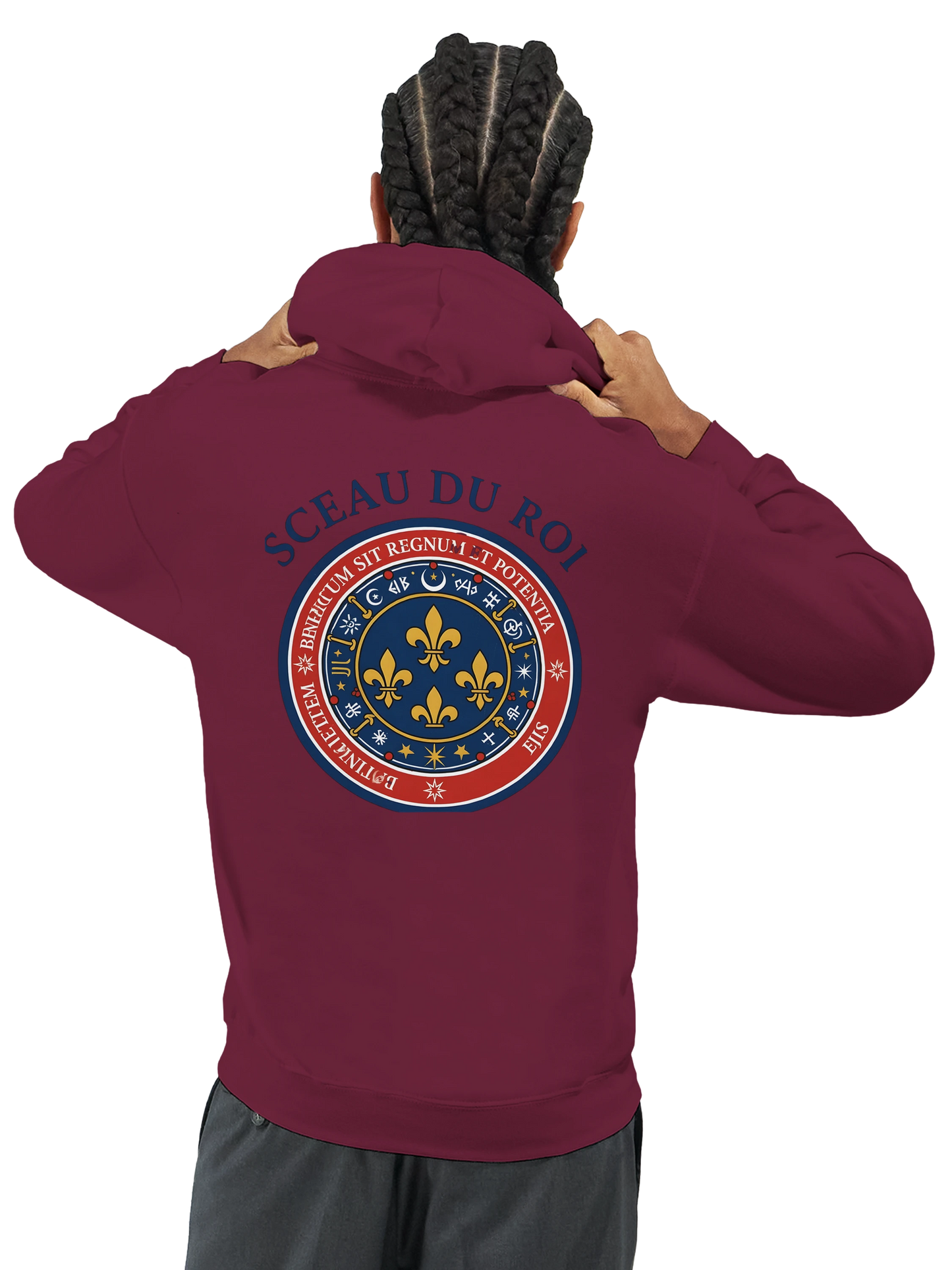 Sweat à capuche Le Sceau du Roi pour homme – Hoodie premium en coton mélangé