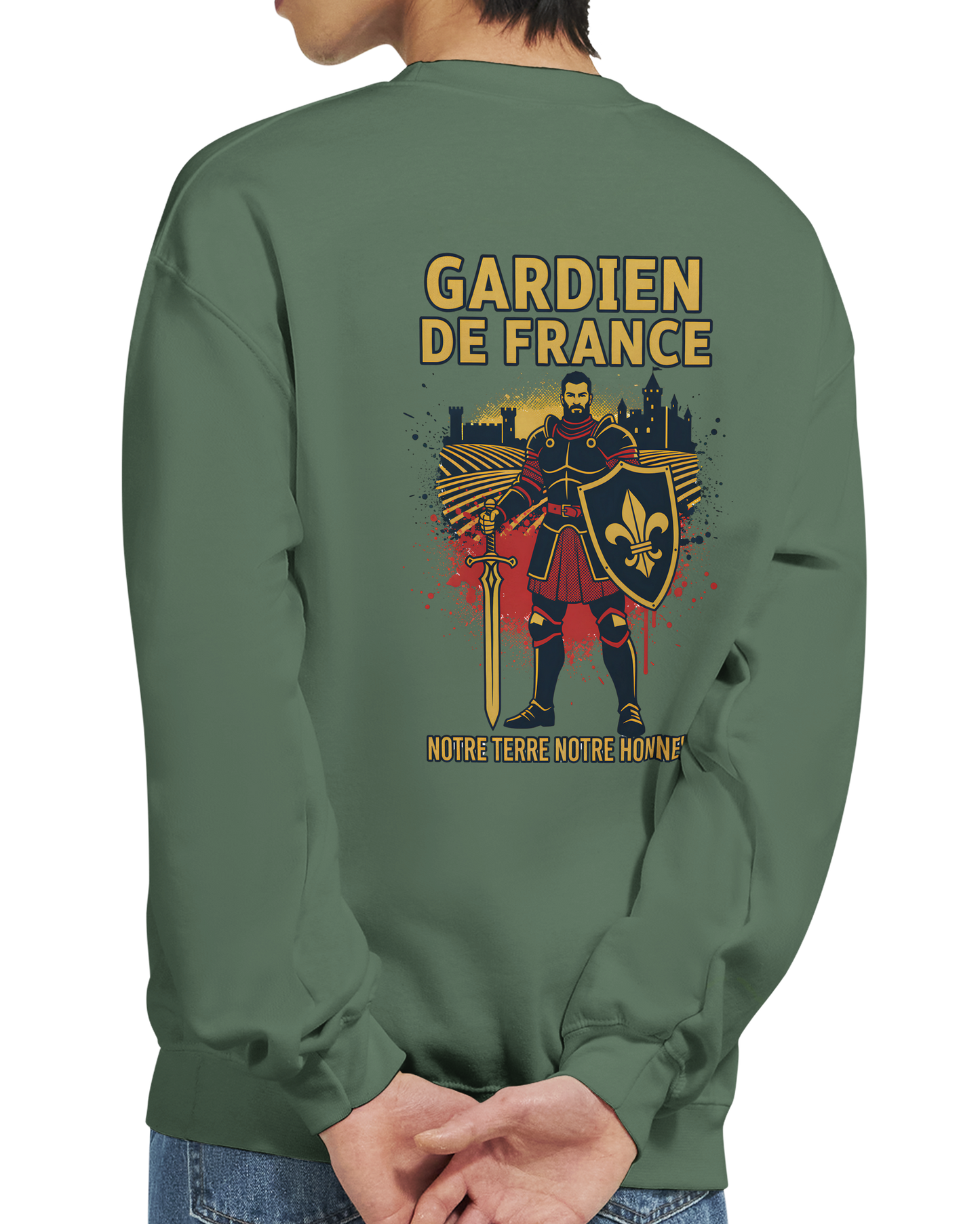 Sweat-shirt Homme Gardien de France - Premium French Heritage Apparel