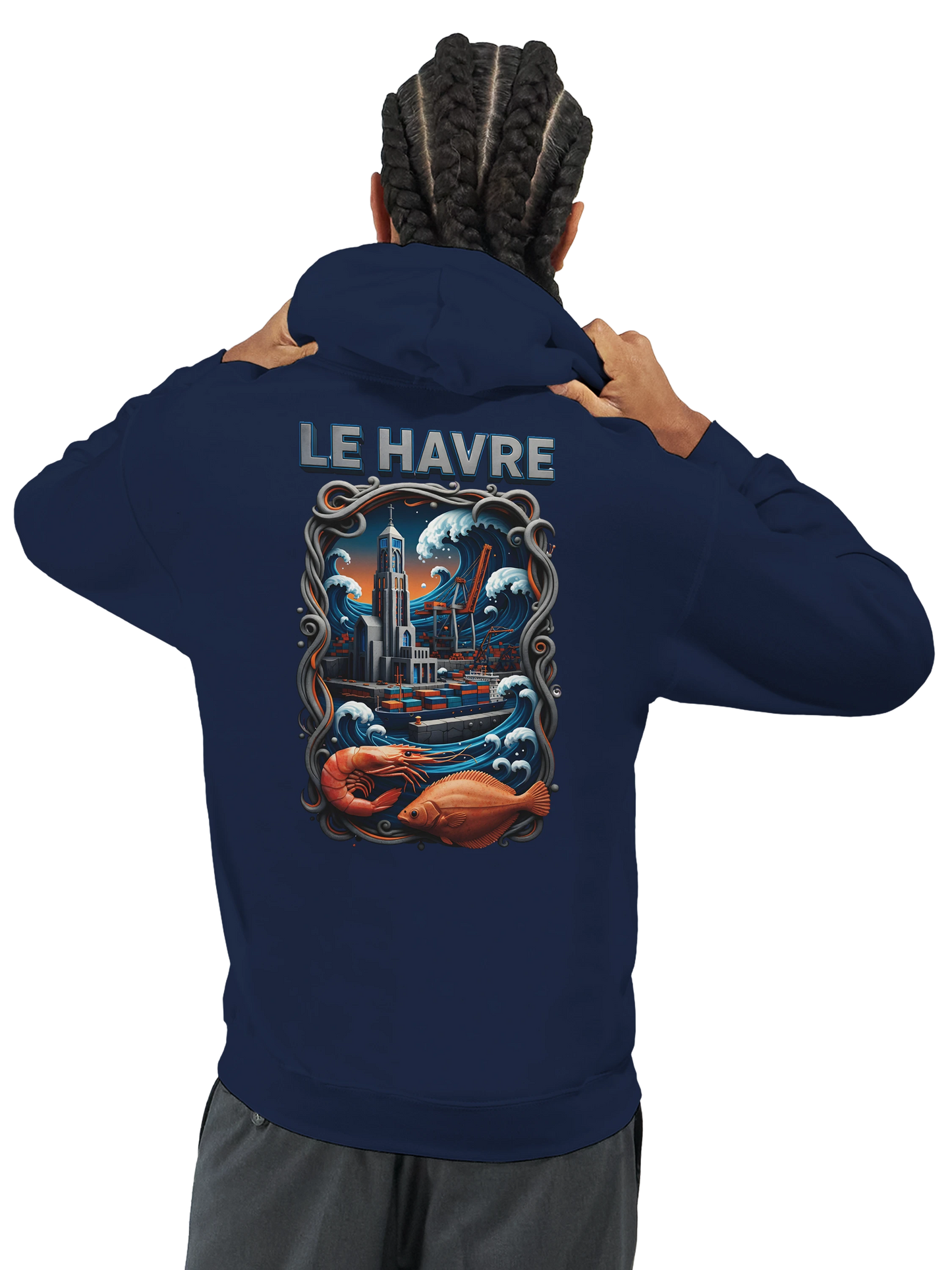 Sweat à Capuche Unisexe Le Havre – Hoodie Confortable et Résistant