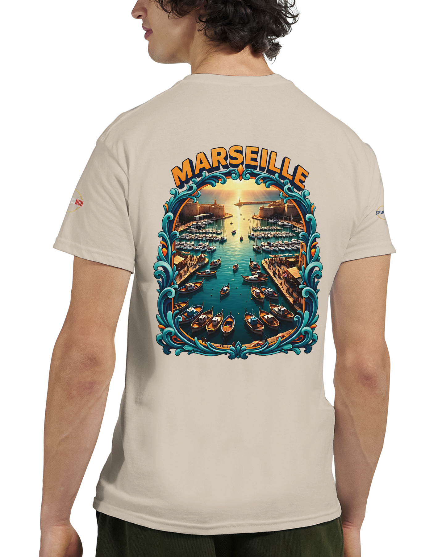 T-shirt Unisexe Marseille – Coton Épais à Coupe Classique
