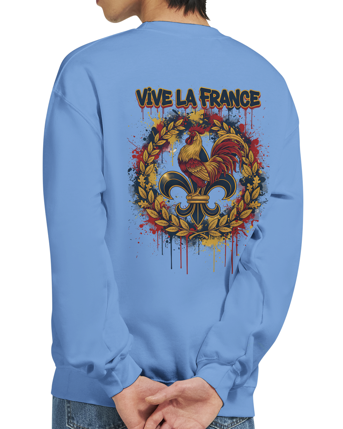 Sweat-shirt Homme Vive la France – Confort et Style Patriotique
