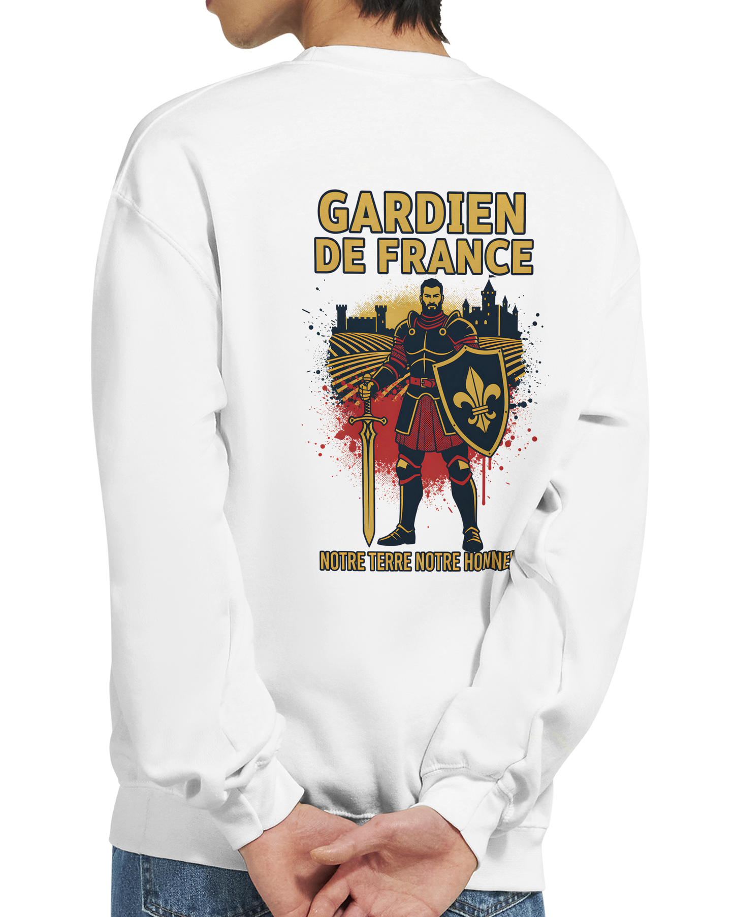 Sweat-shirt Homme Gardien de France - Premium French Heritage Apparel