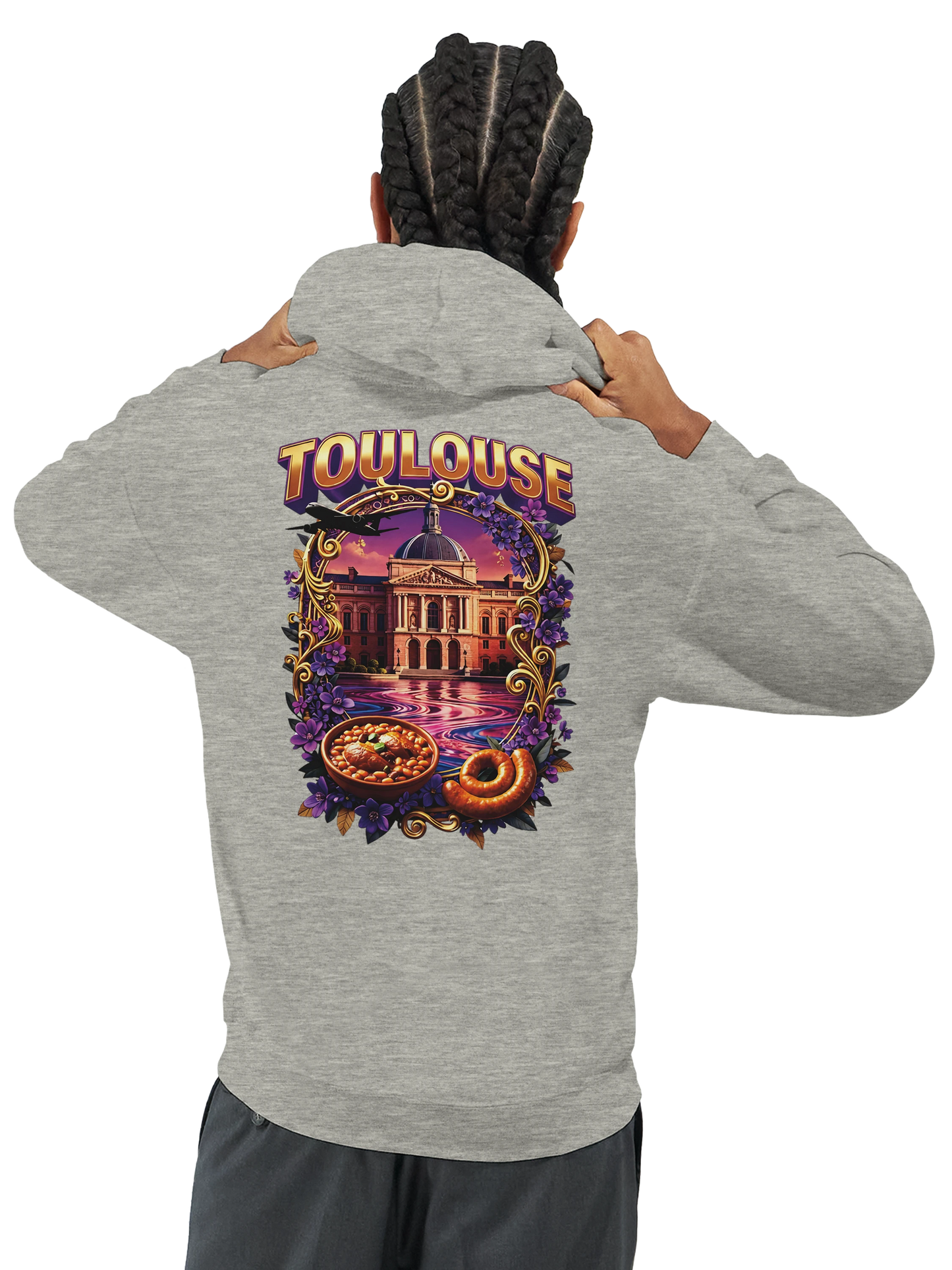 Sweat à Capuche Unisexe Toulouse – Ville de France – Confort Premium