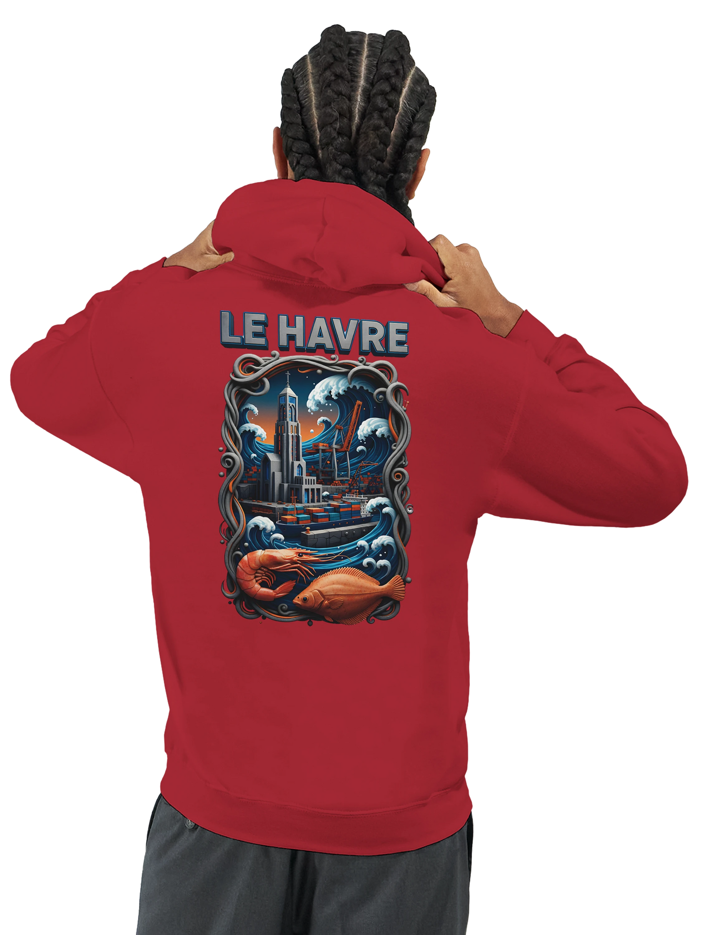 Sweat à Capuche Unisexe Le Havre – Hoodie Confortable et Résistant
