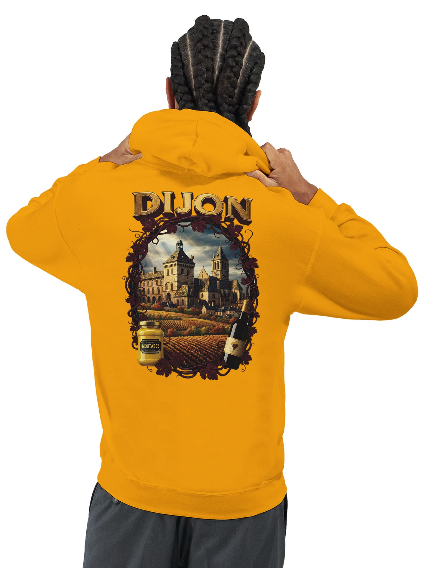 Sweat à Capuche Unisexe Dijon – Ville de France – Confort Premium