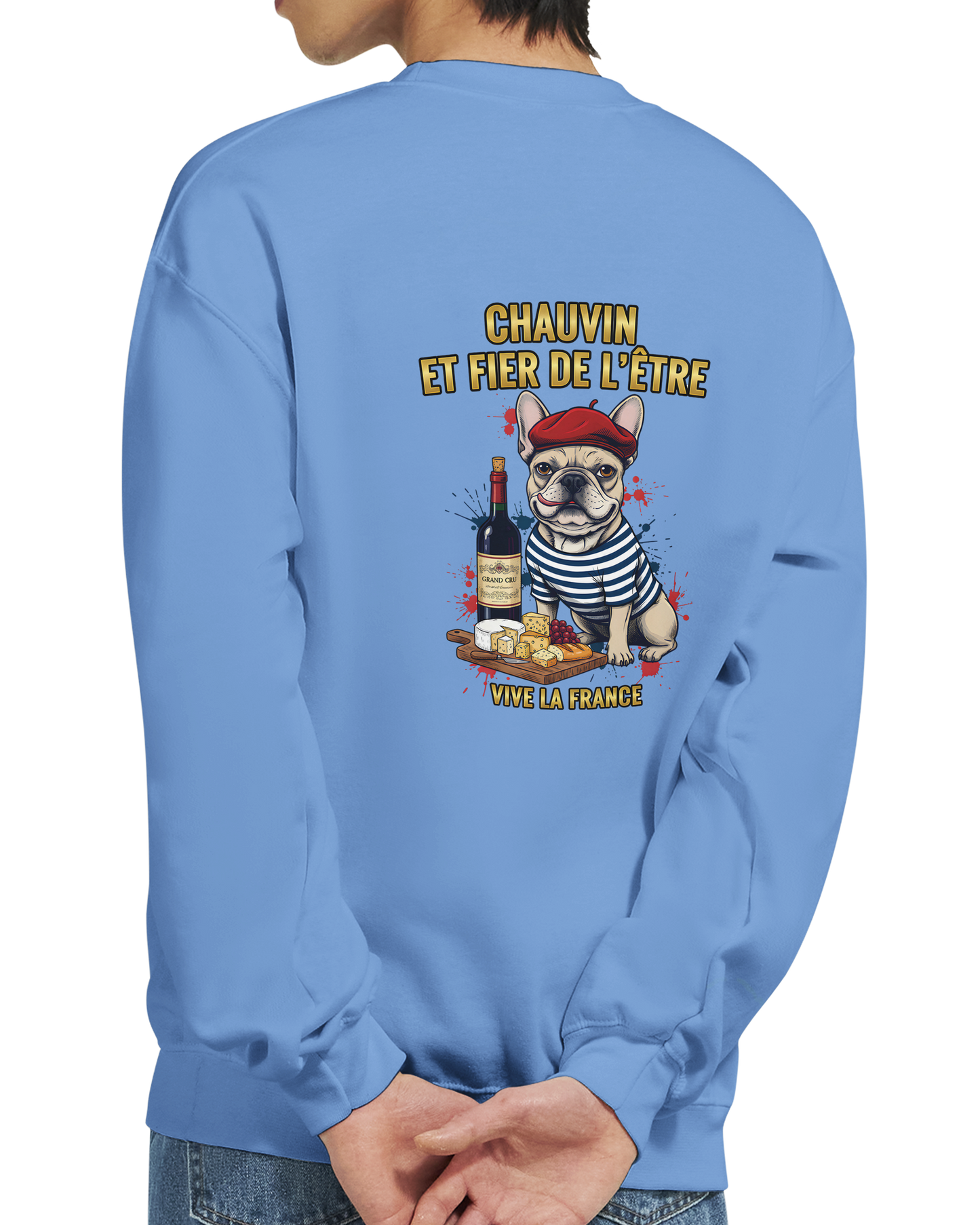 Sweat-shirt Chauvin et Fier de l'Être - Sweat à Col Rond Classique