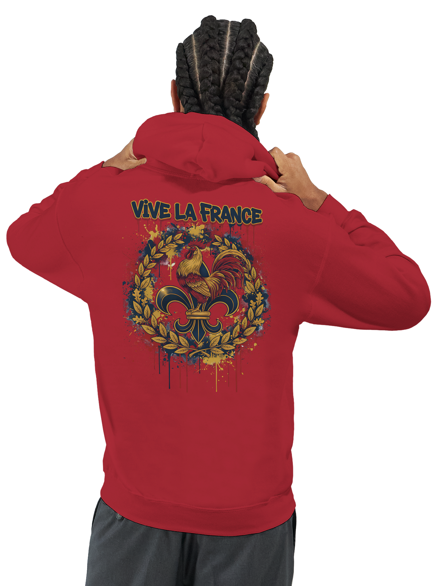 Sweat à Capuche Homme Vive la France – Confort et Style Tricolore