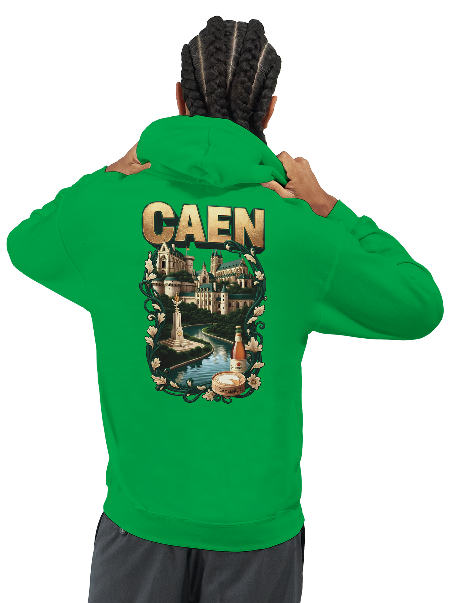 Sweat à capuche Caen - Ville de France - Unisexe Premium