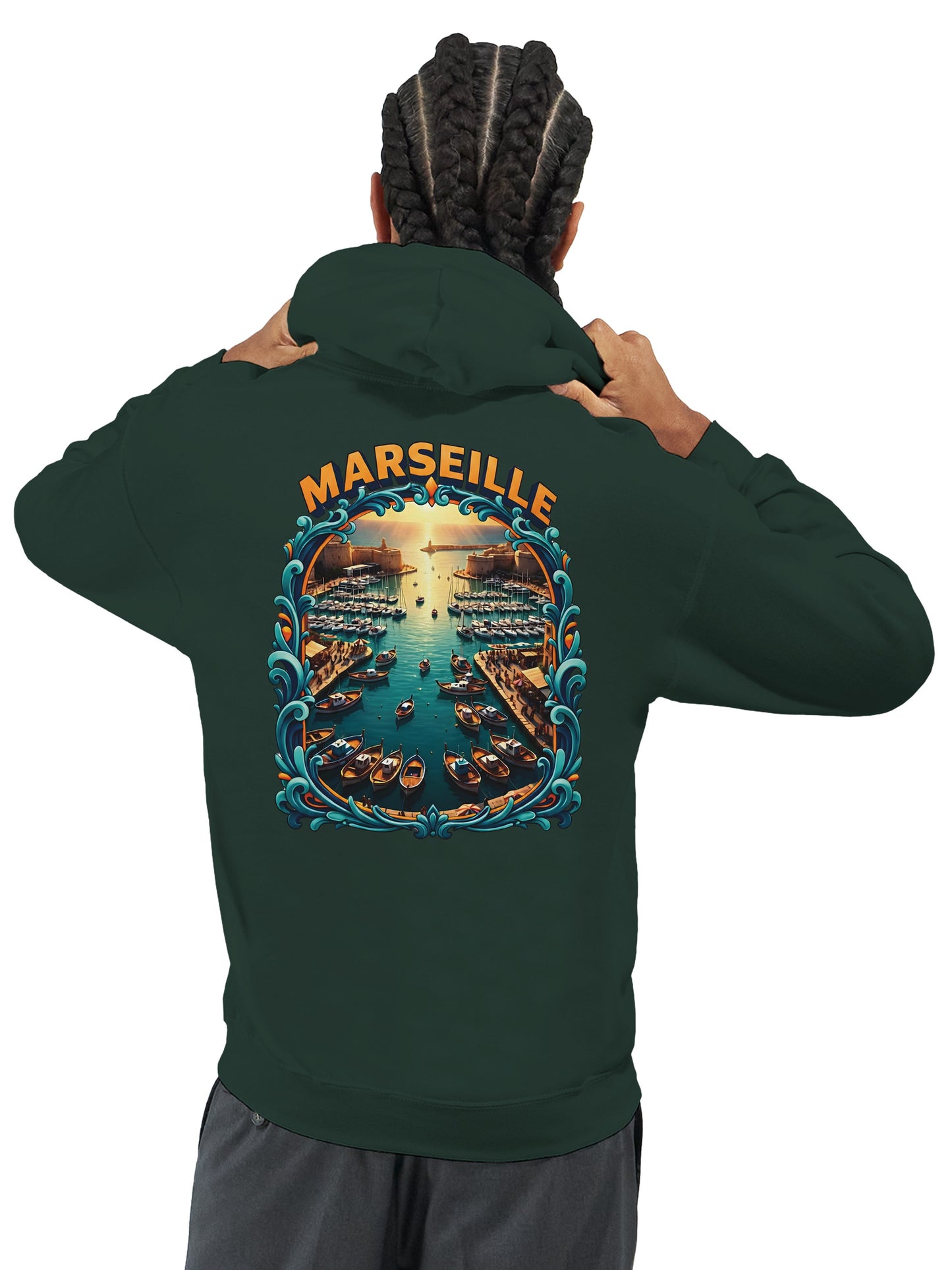 Sweat à capuche unisexe Marseille – Hoodie premium en coton mélangé