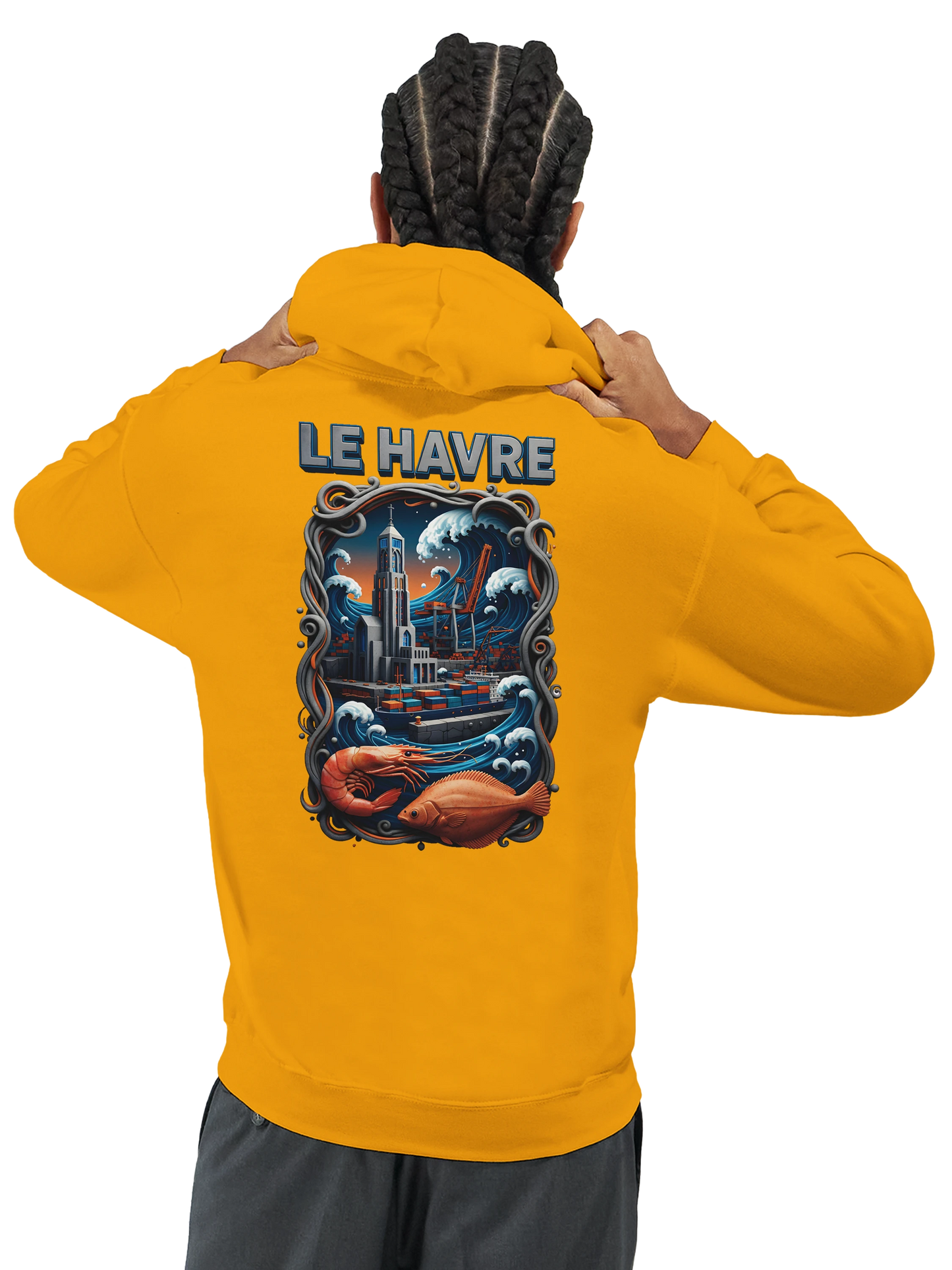 Sweat à Capuche Unisexe Le Havre – Hoodie Confortable et Résistant