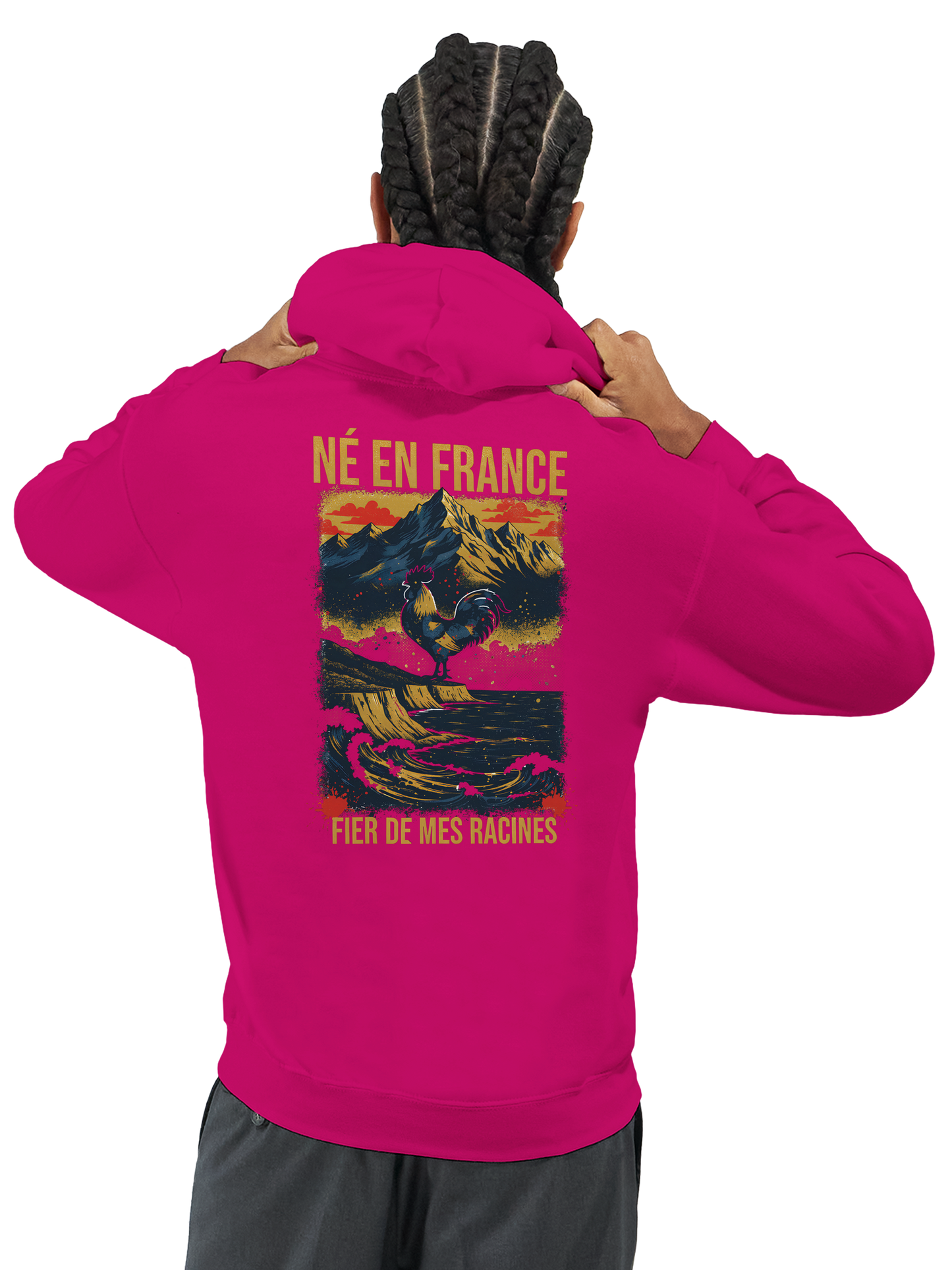 Sweat à Capuche Homme « Né en France » – Premium Confort et Style