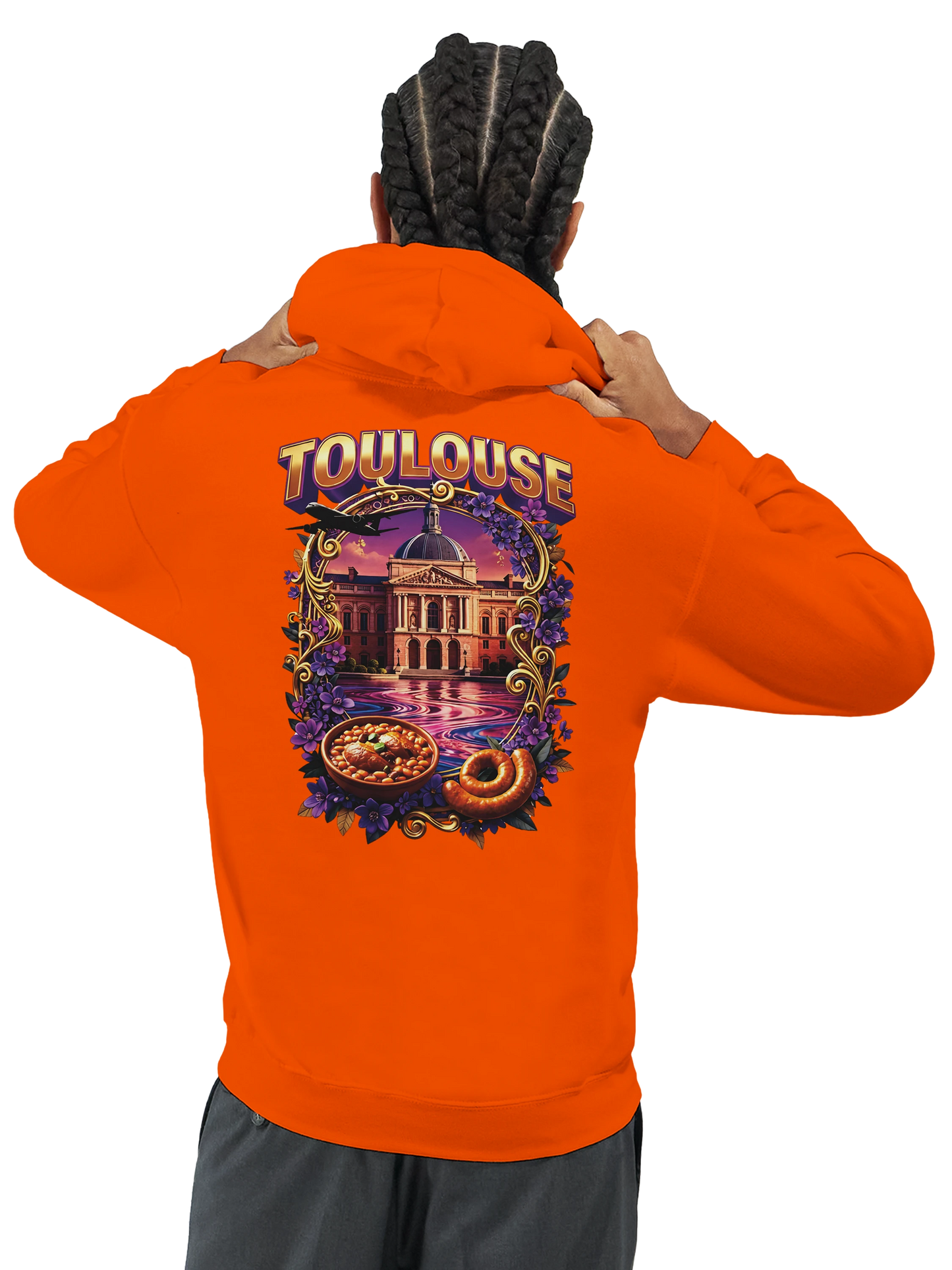 Sweat à Capuche Unisexe Toulouse – Ville de France – Confort Premium