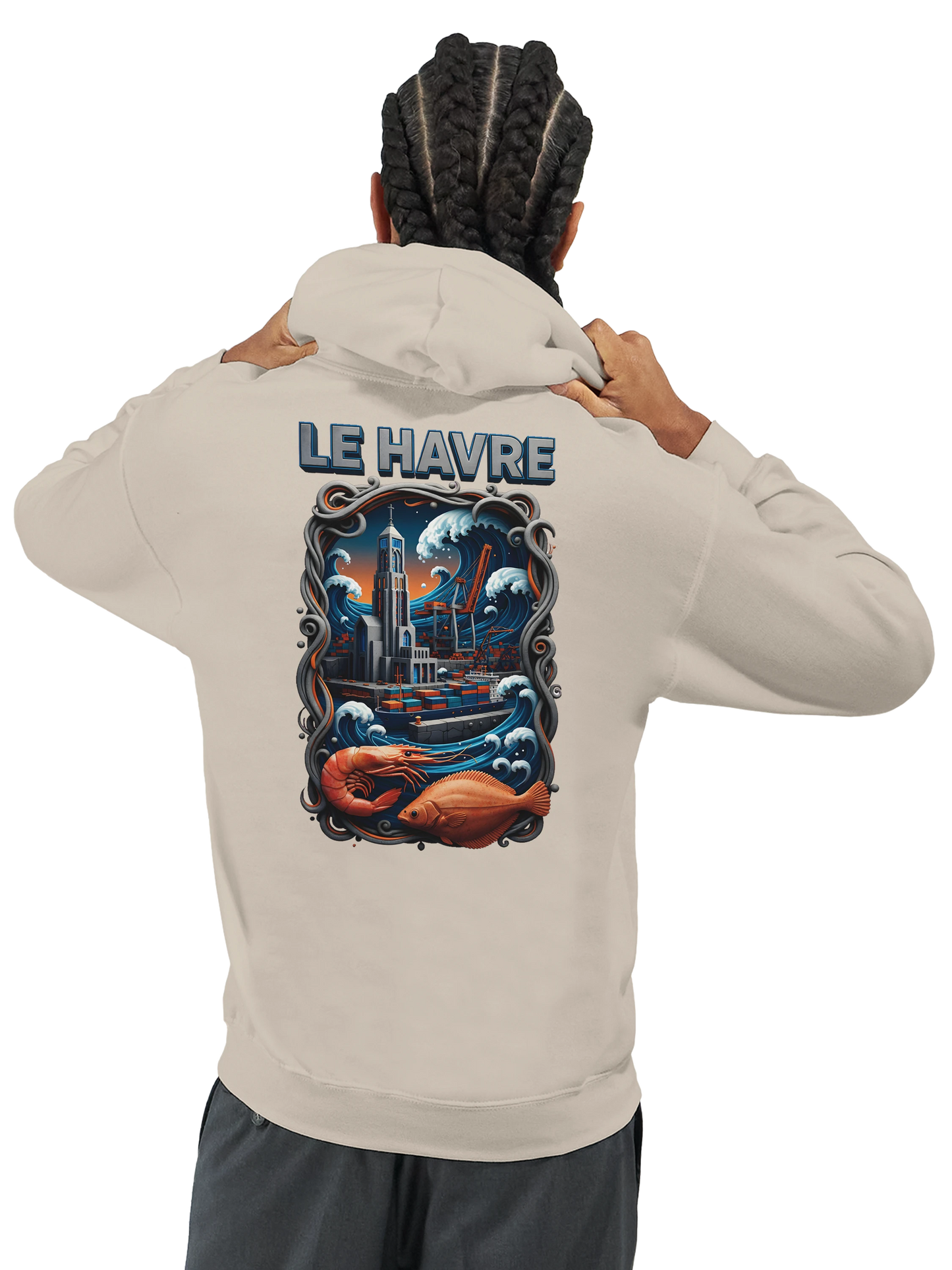 Sweat à Capuche Unisexe Le Havre – Hoodie Confortable et Résistant