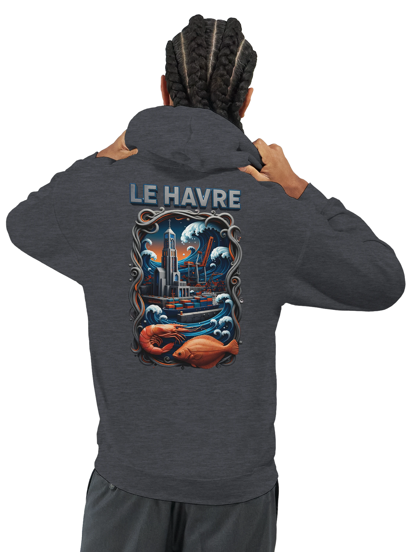 Sweat à Capuche Unisexe Le Havre – Hoodie Confortable et Résistant