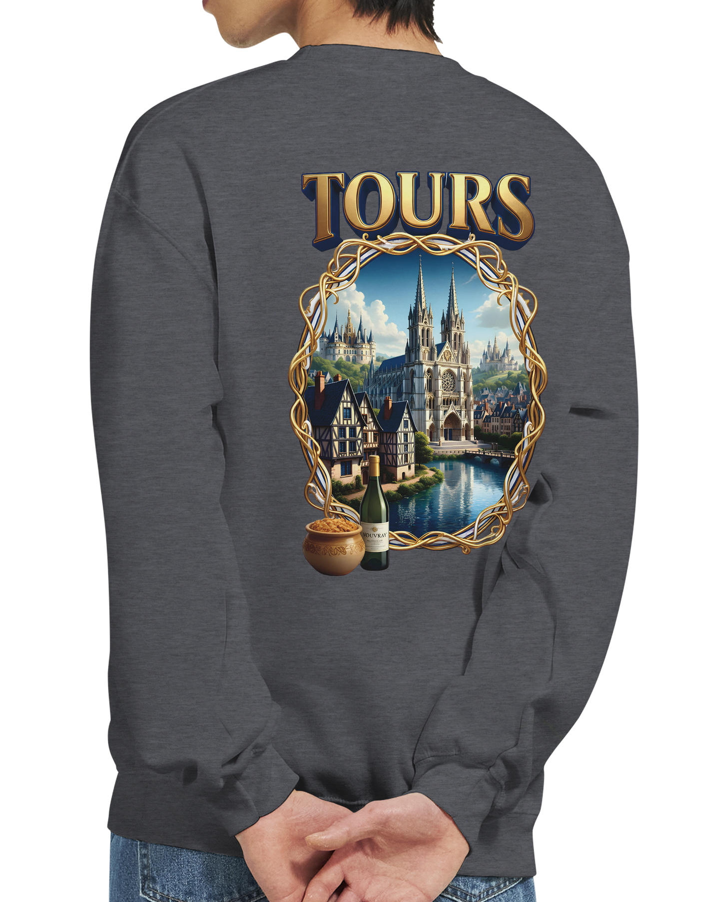 Sweat-shirt Unisexe Tours France - Classique et Confortable
