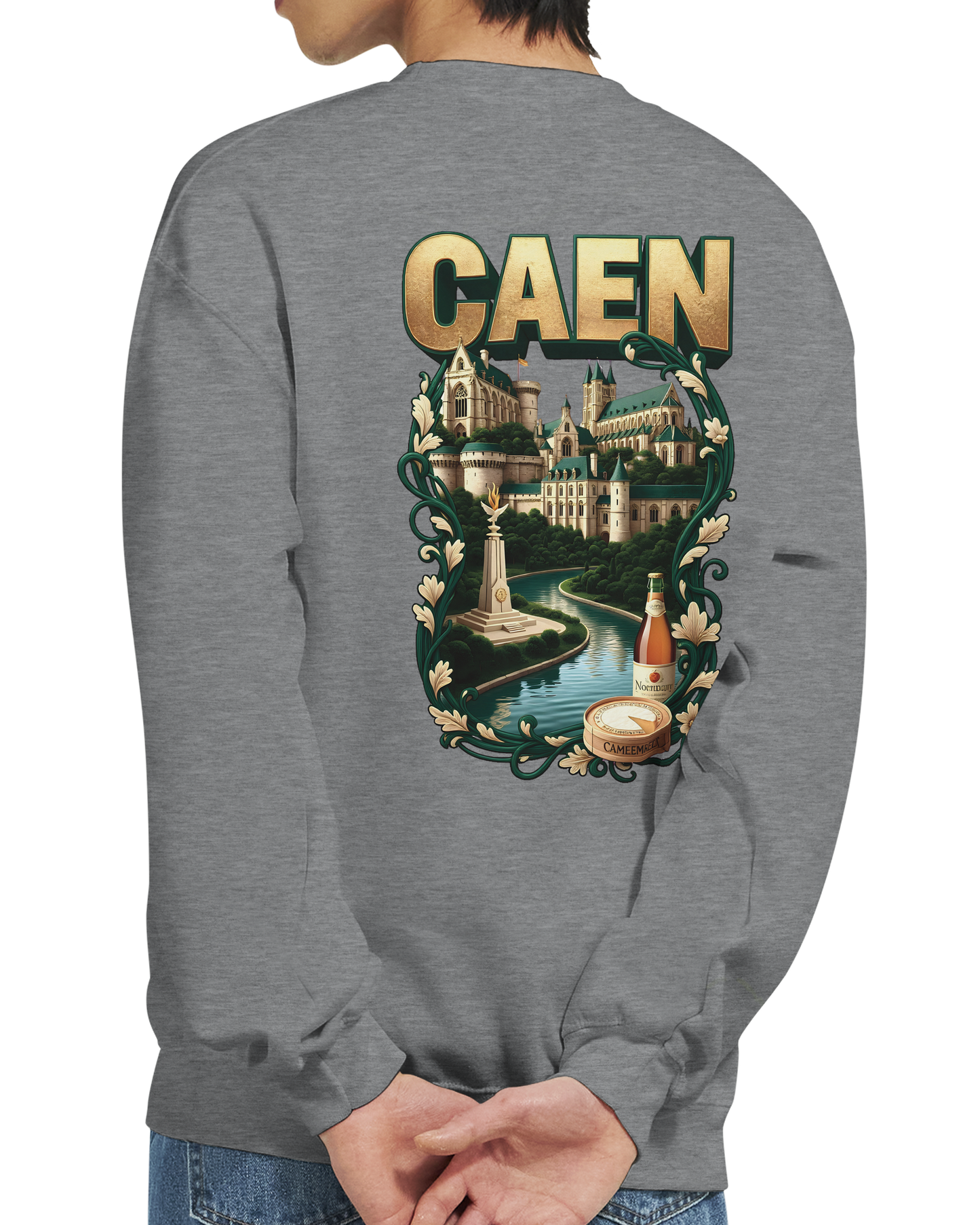 Sweat-shirt Unisexe Caen - Ville de France - Confort Classique
