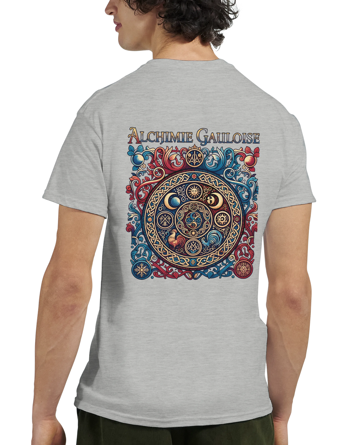 T-Shirt Homme Alchimie Gauloise – Coton Épais à Coupe Classique