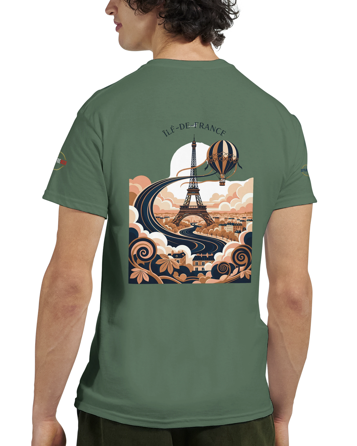 T-shirt Unisexe Île-de-France – Coton Épais à Coupe Classique