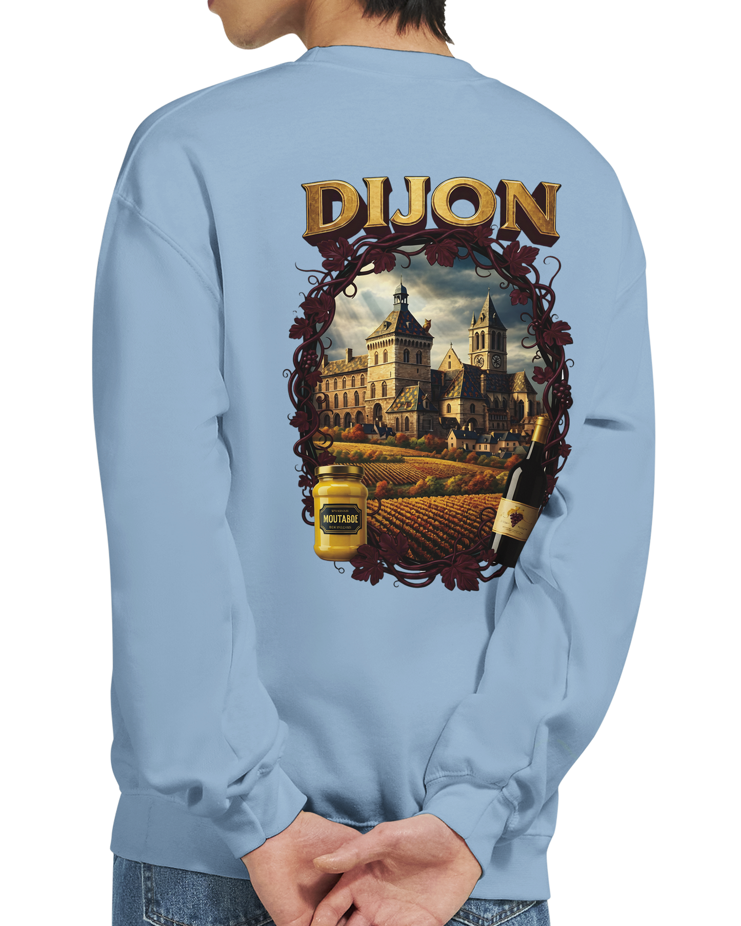 Sweat-shirt Unisexe Dijon – Ville de France – Coupe Classique Confortable