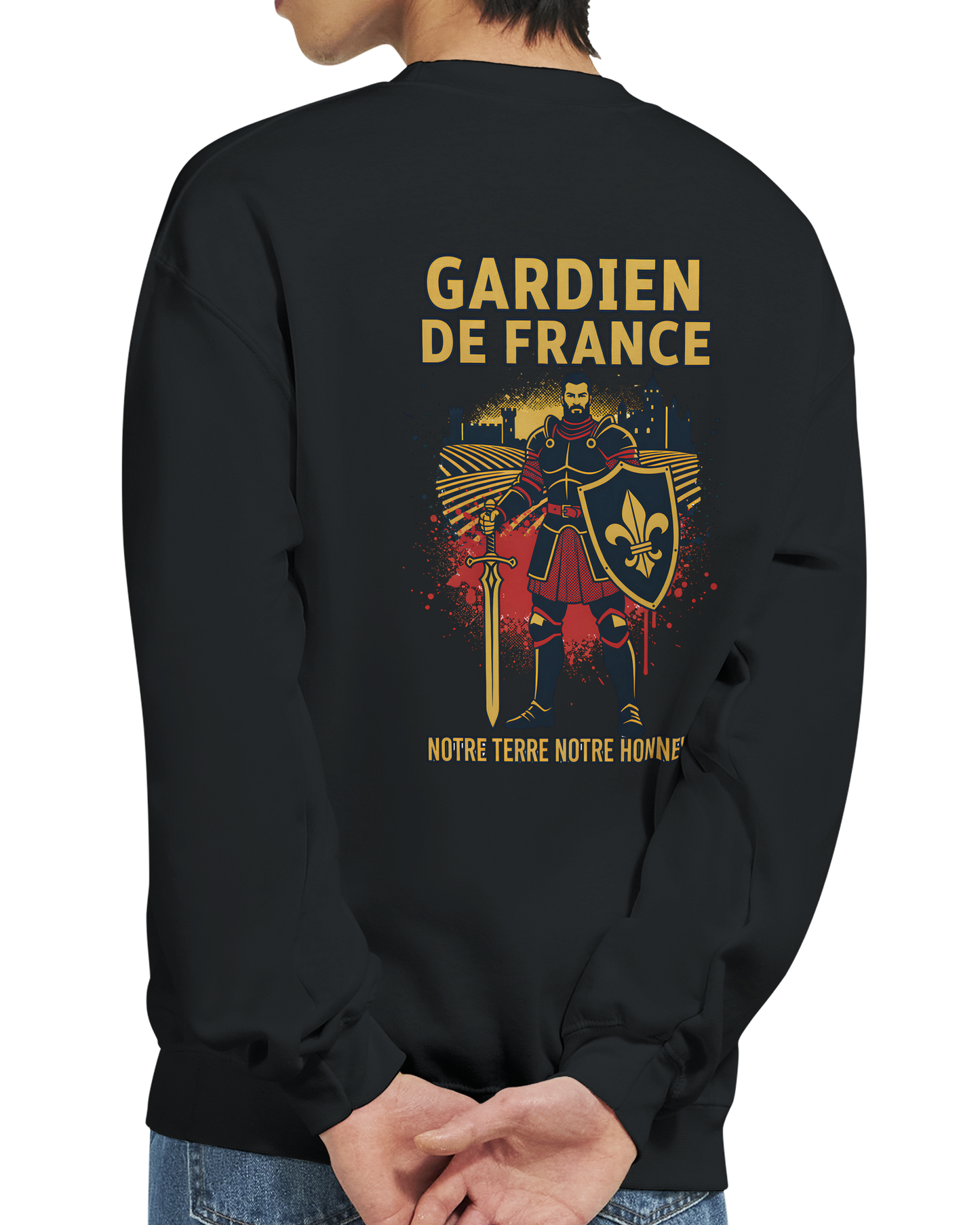 Sweat-shirt Homme Gardien de France - Premium French Heritage Apparel