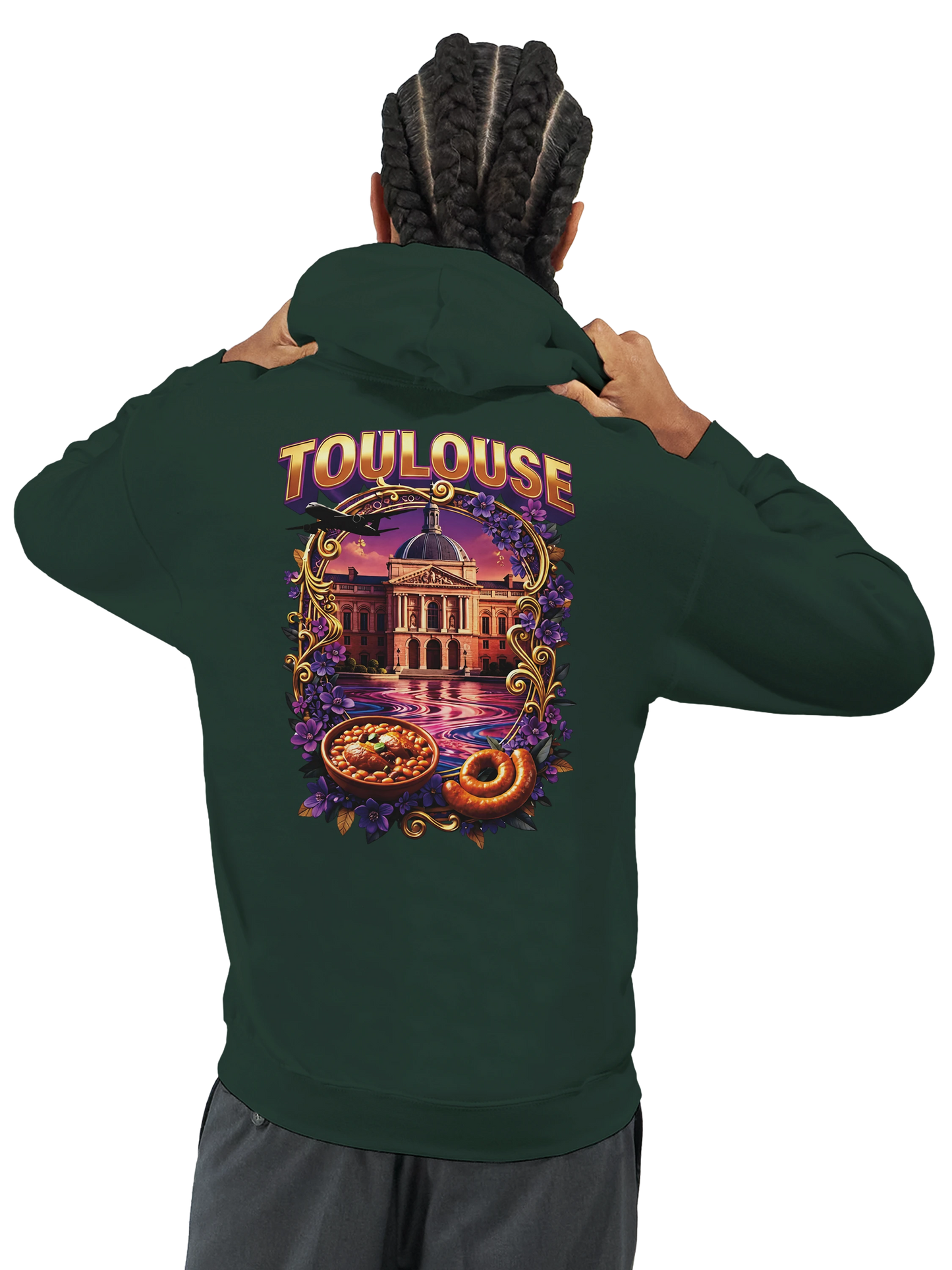 Sweat à Capuche Unisexe Toulouse – Ville de France – Confort Premium