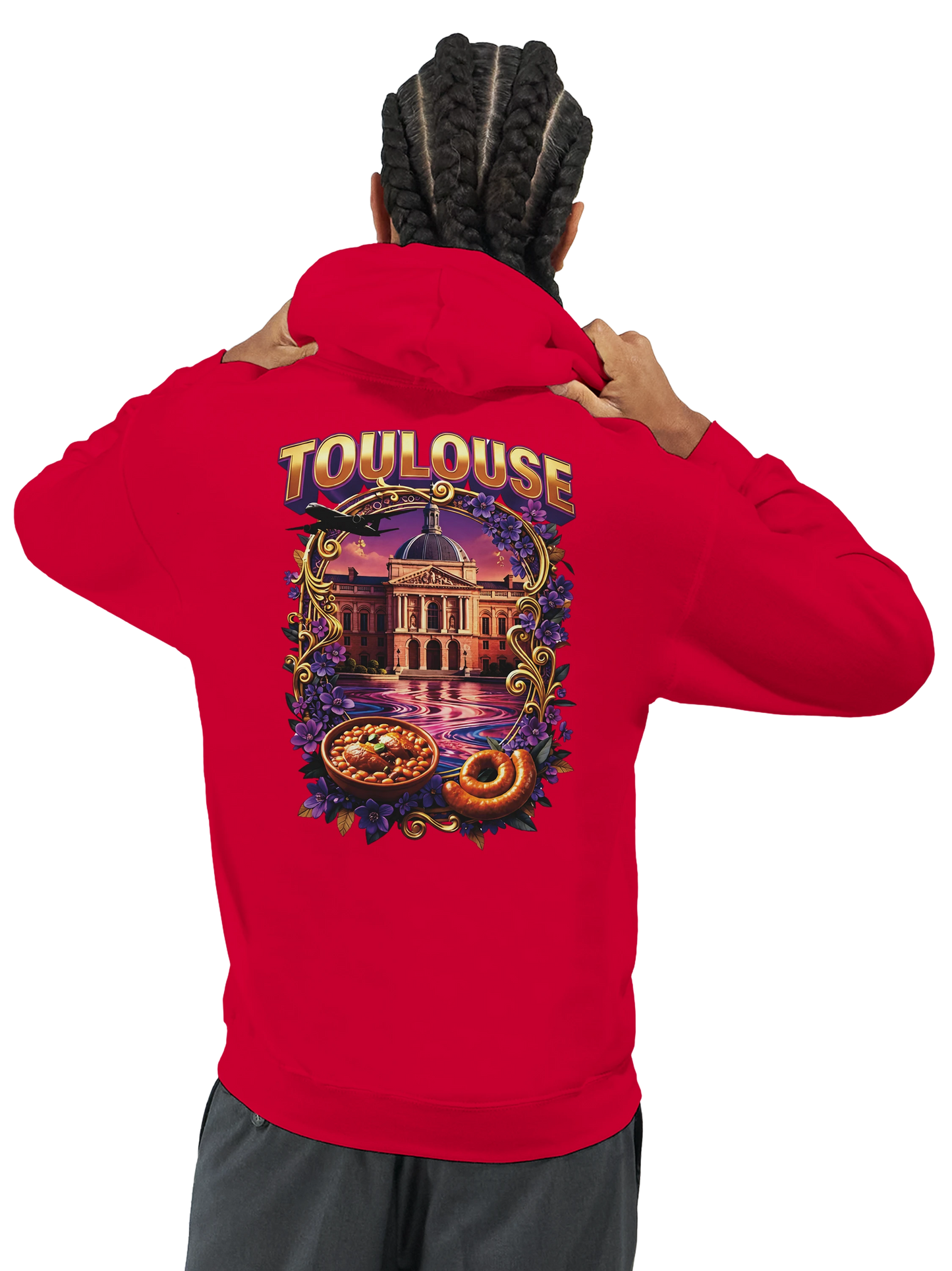 Sweat à Capuche Unisexe Toulouse – Ville de France – Confort Premium