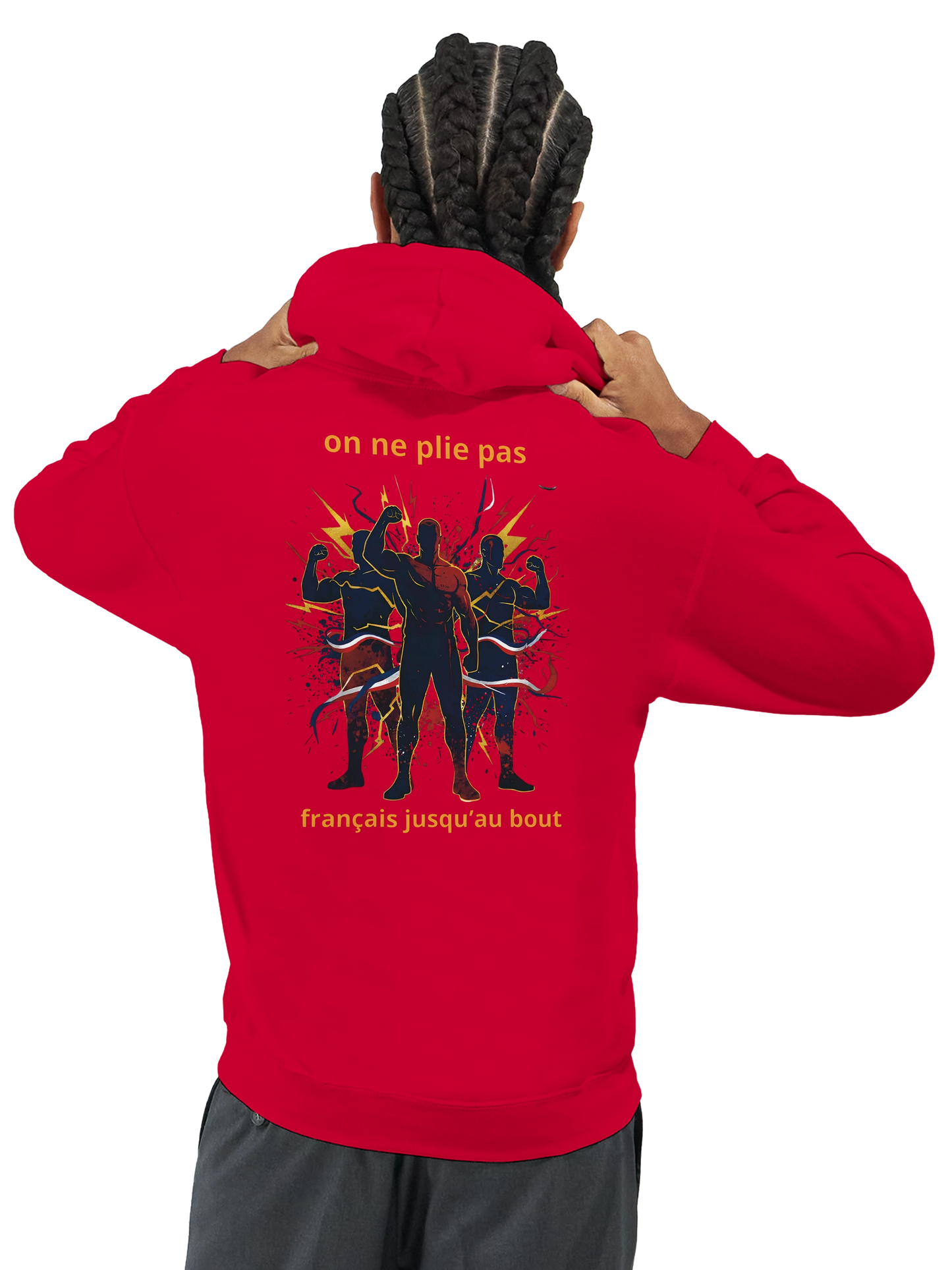Sweat à capuche homme - Français jusqu'au bout - Confort premium
