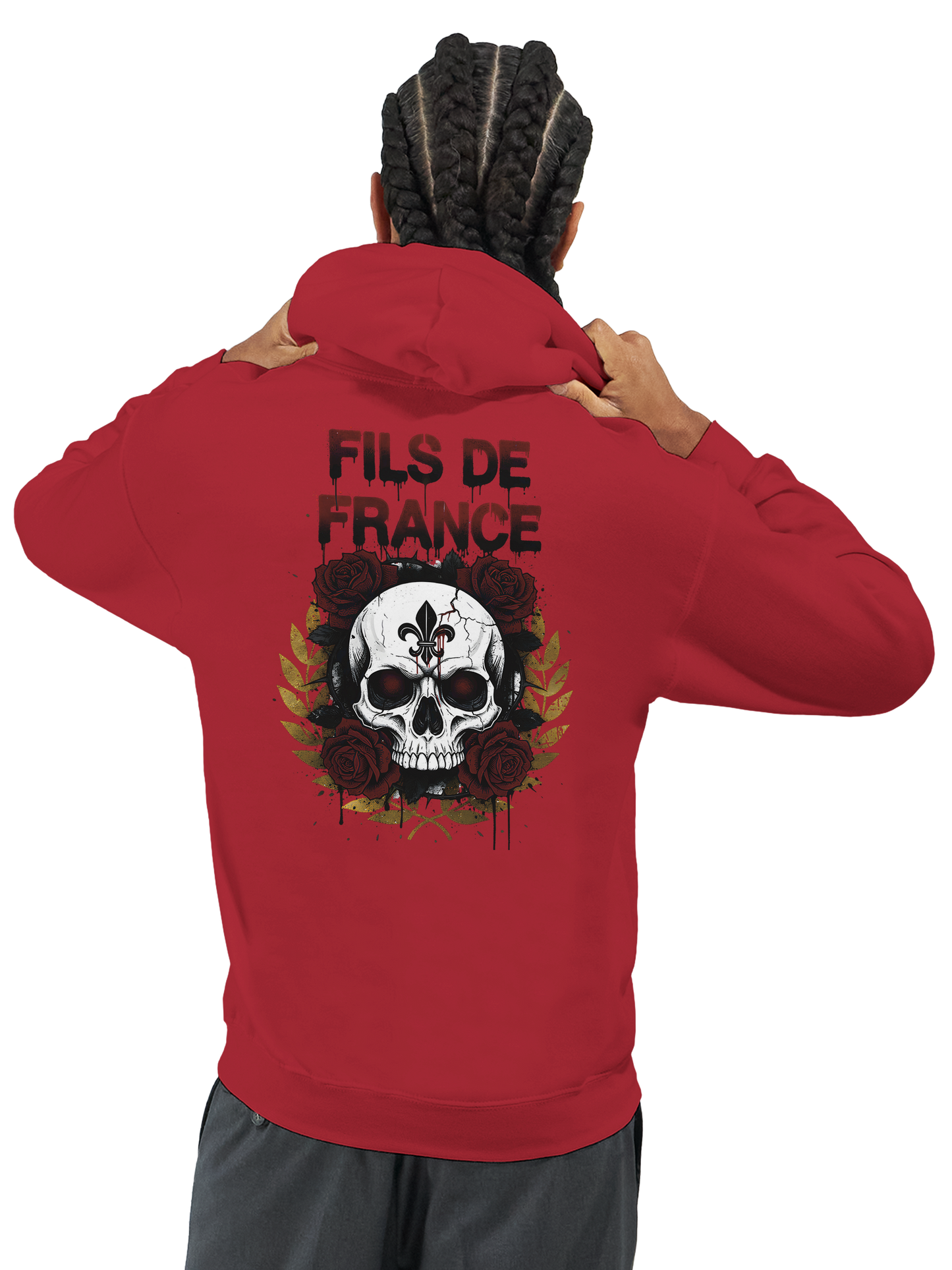 Sweat à capuche homme Fils de France – Hoodie premium en coton mélangé