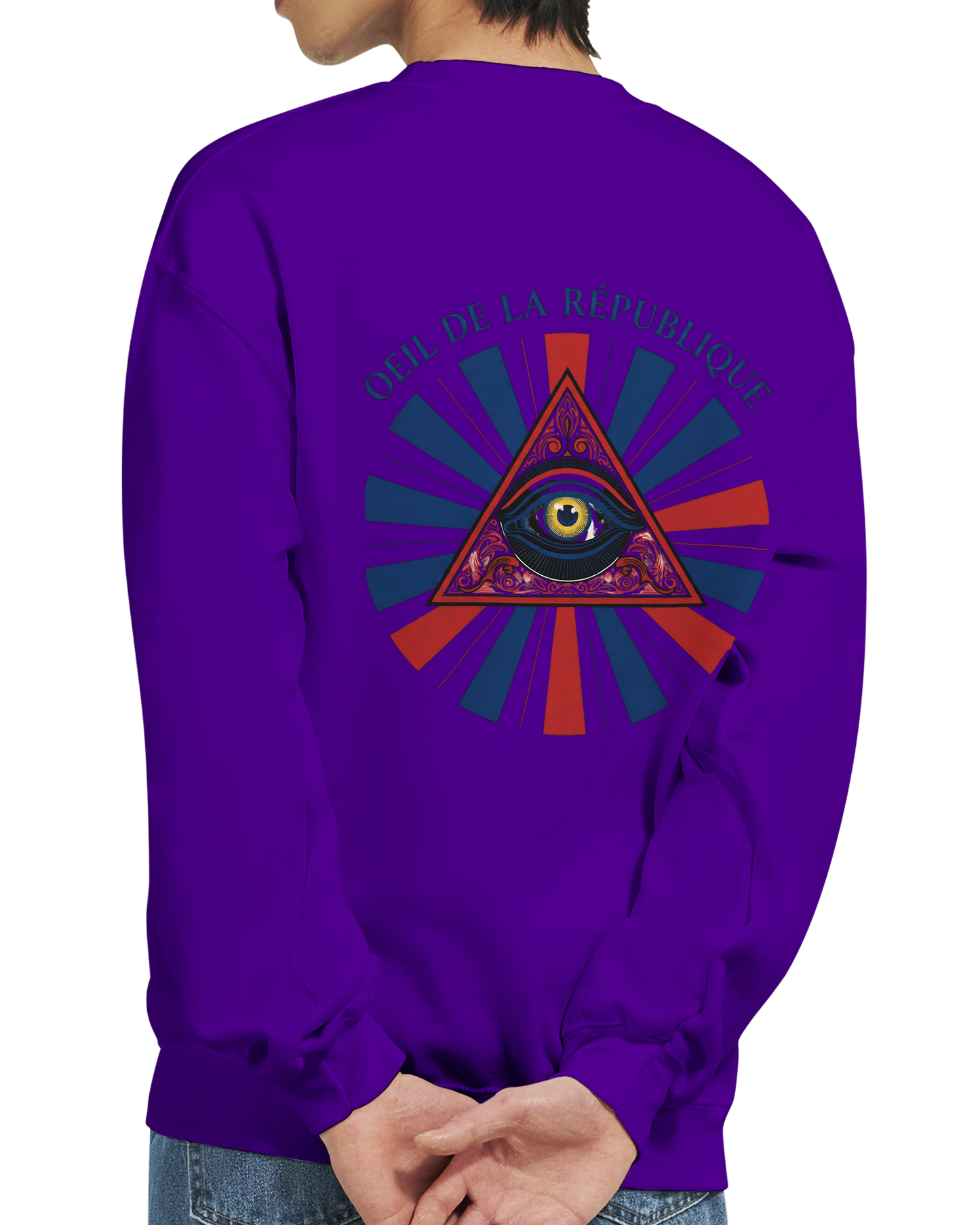 Sweat-shirt Homme Œil de la République - Confort Premium et Design Graphique