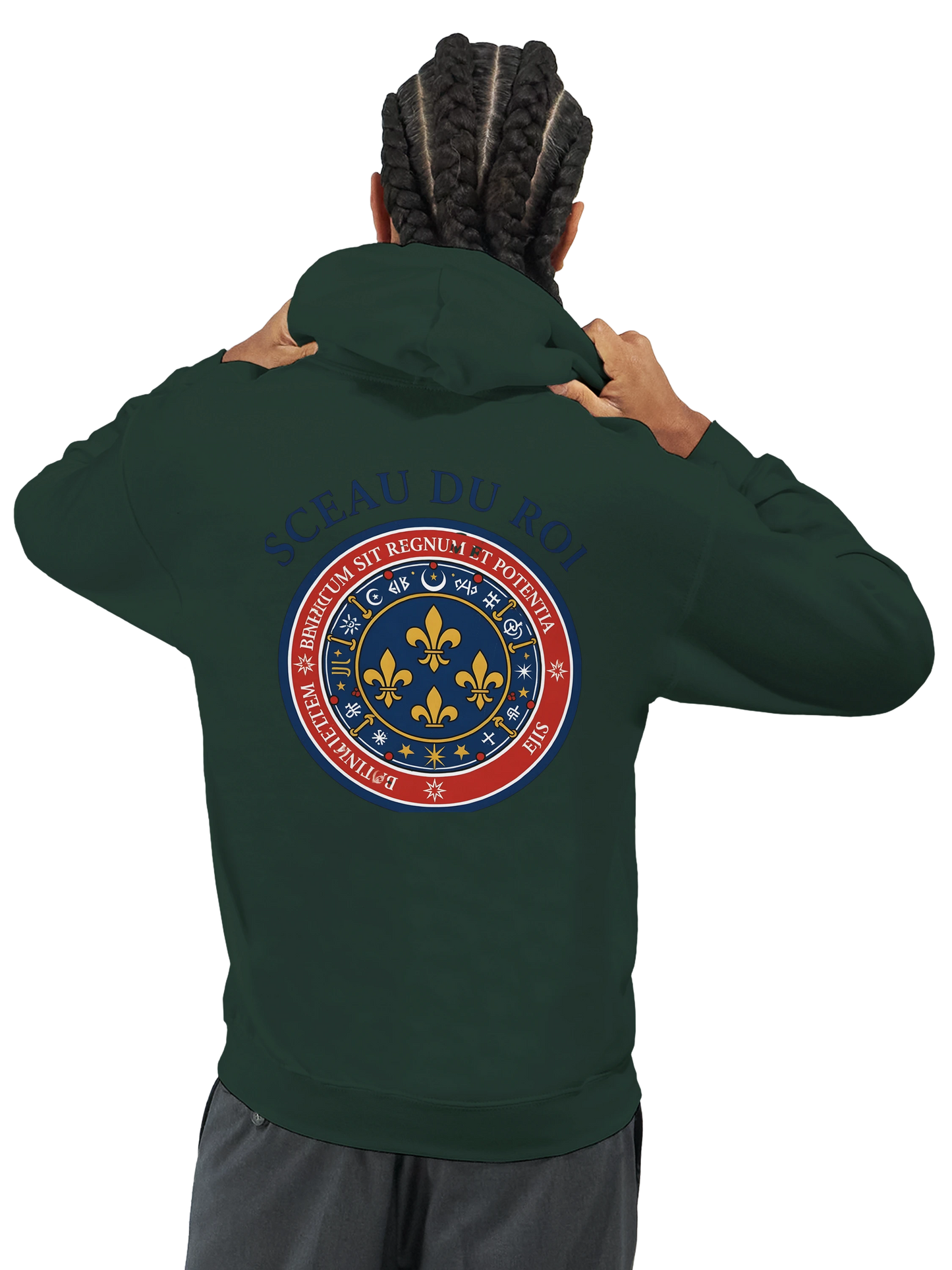 Sweat à capuche Le Sceau du Roi pour homme – Hoodie premium en coton mélangé