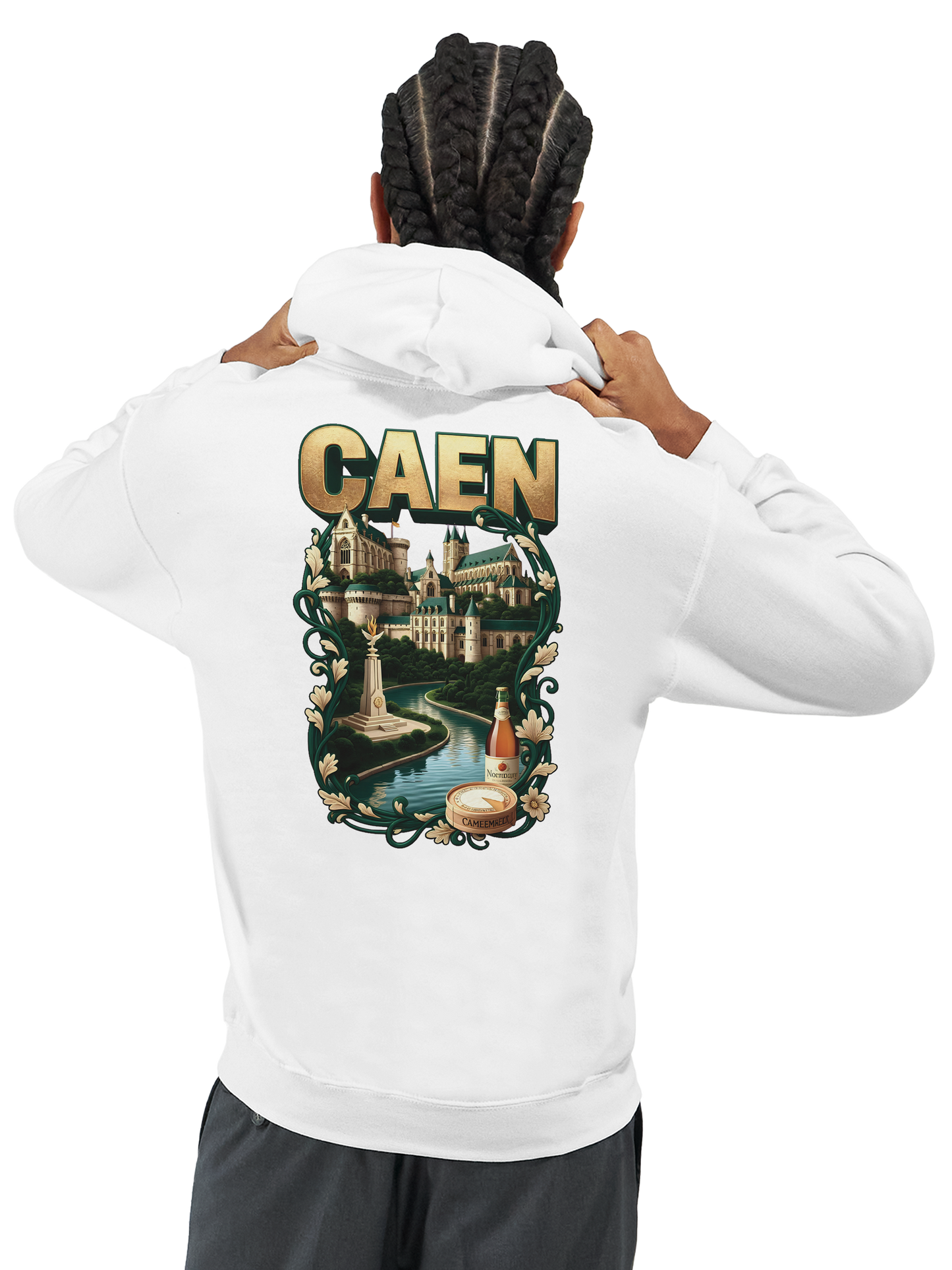 Sweat à capuche Caen - Ville de France - Unisexe Premium