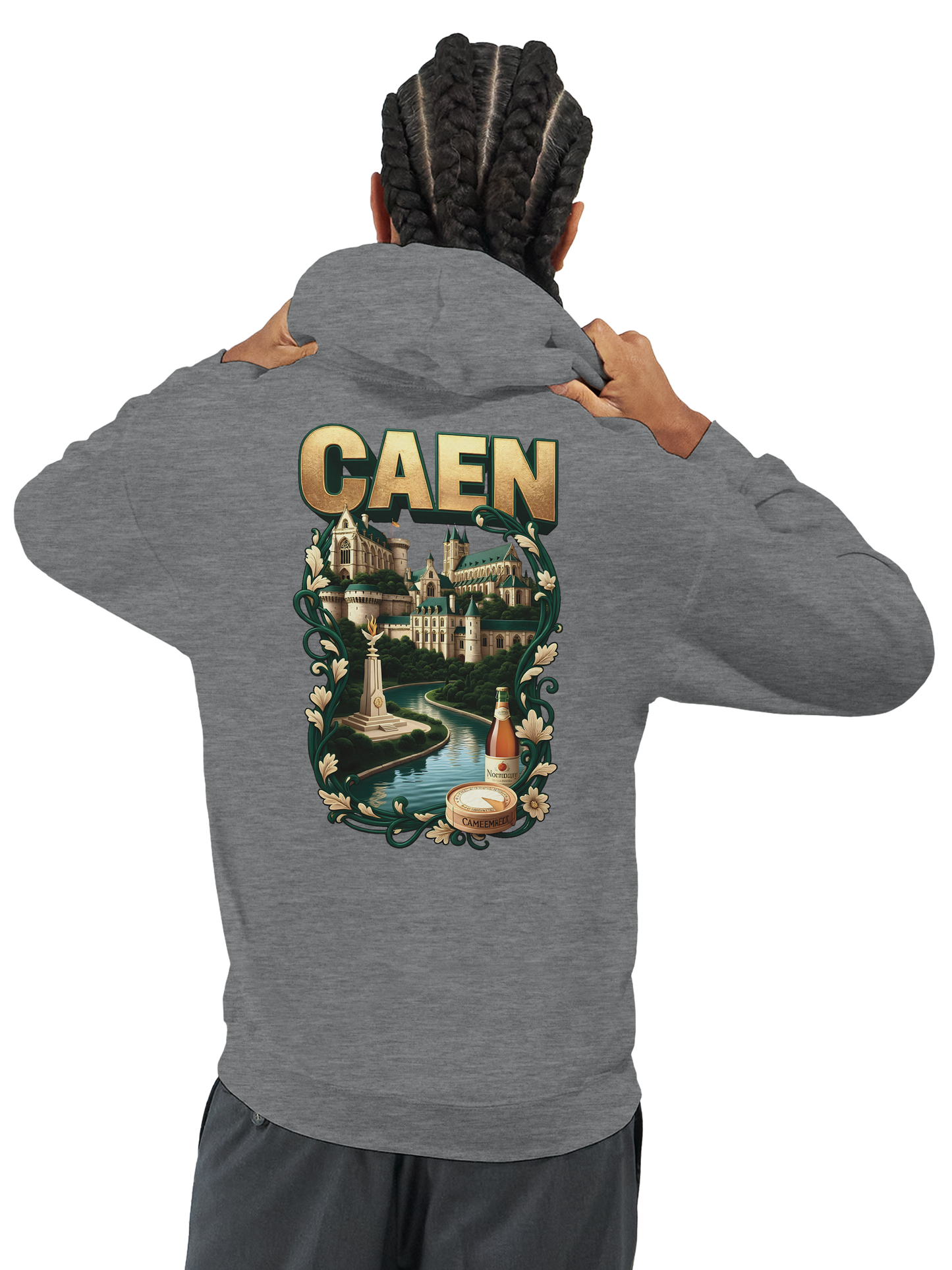 Sweat à capuche Caen - Ville de France - Unisexe Premium