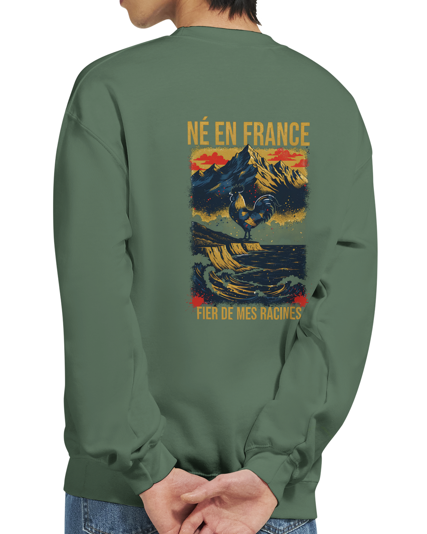 Sweat-shirt Homme « Né en France » – Confort Premium et Design Durable